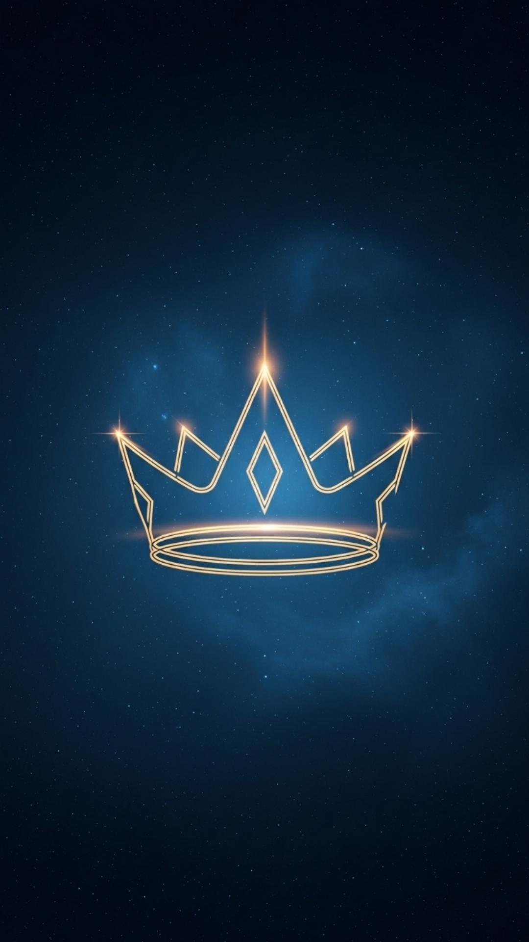 Minimalist golden crown symbol, perfect for a royal attitude WhatsApp DP.