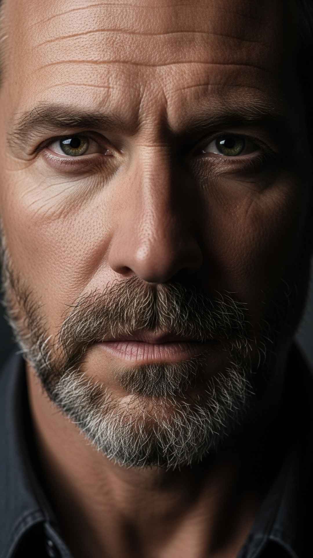 An extreme close-up Attitude DP of a man with a determined and confident expression, showcasing inner strength - Royal Attitude DP | Majekfilms.com
