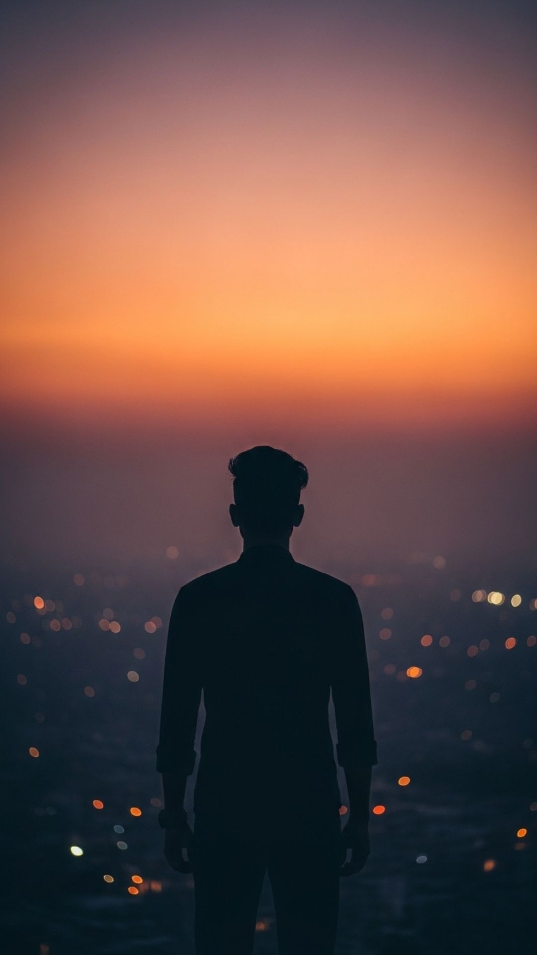 Mysterious silhouette against an Indian sunset, a hidden profile attitude WhatsApp DP.