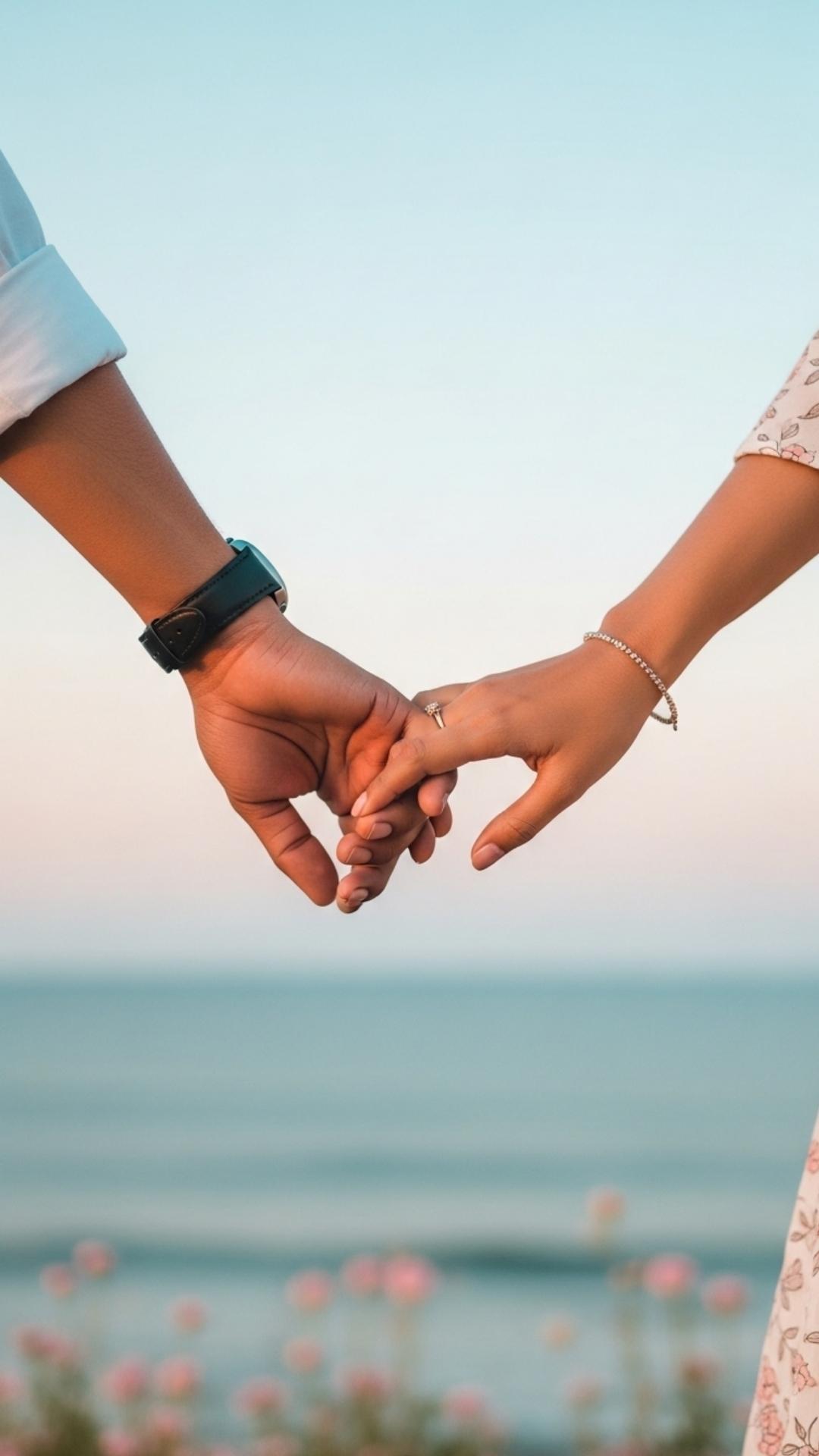 Cute couple hand holding WhatsApp DP for boys and girls