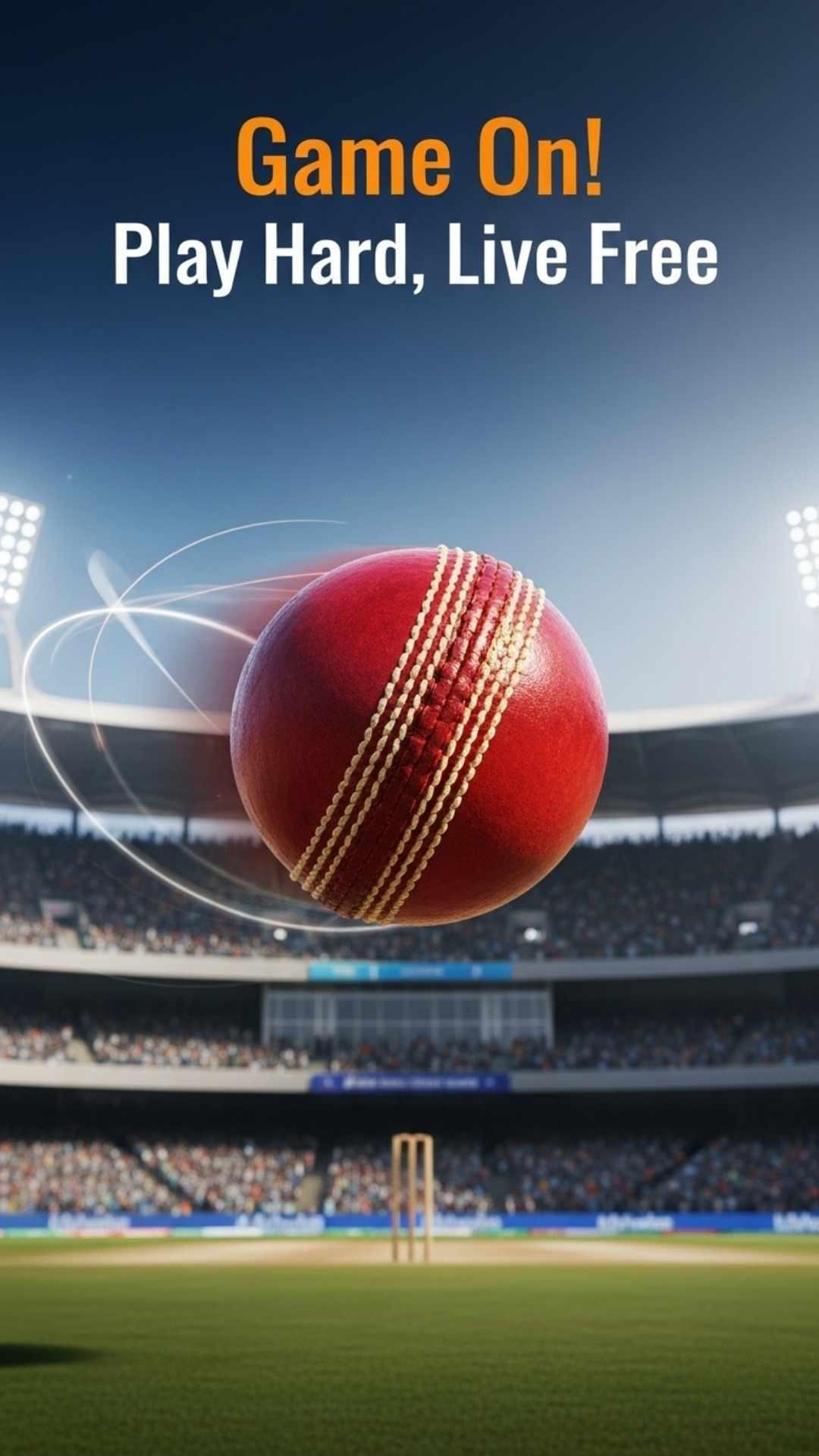 Cricket ball WhatsApp DP for boys with motivational quote