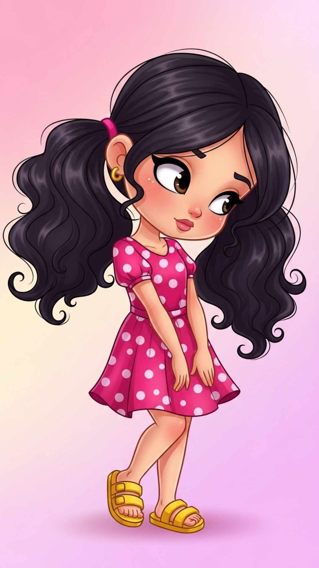 Cute hidden face cartoon WhatsApp DP for girls, animated obscured face profile picture, adorable cartoon DP, playful hidden face avatar.