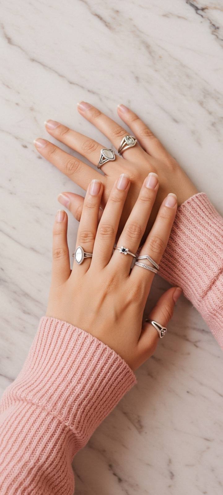 Elegant DP for girls featuring hands with minimalist jewelry.