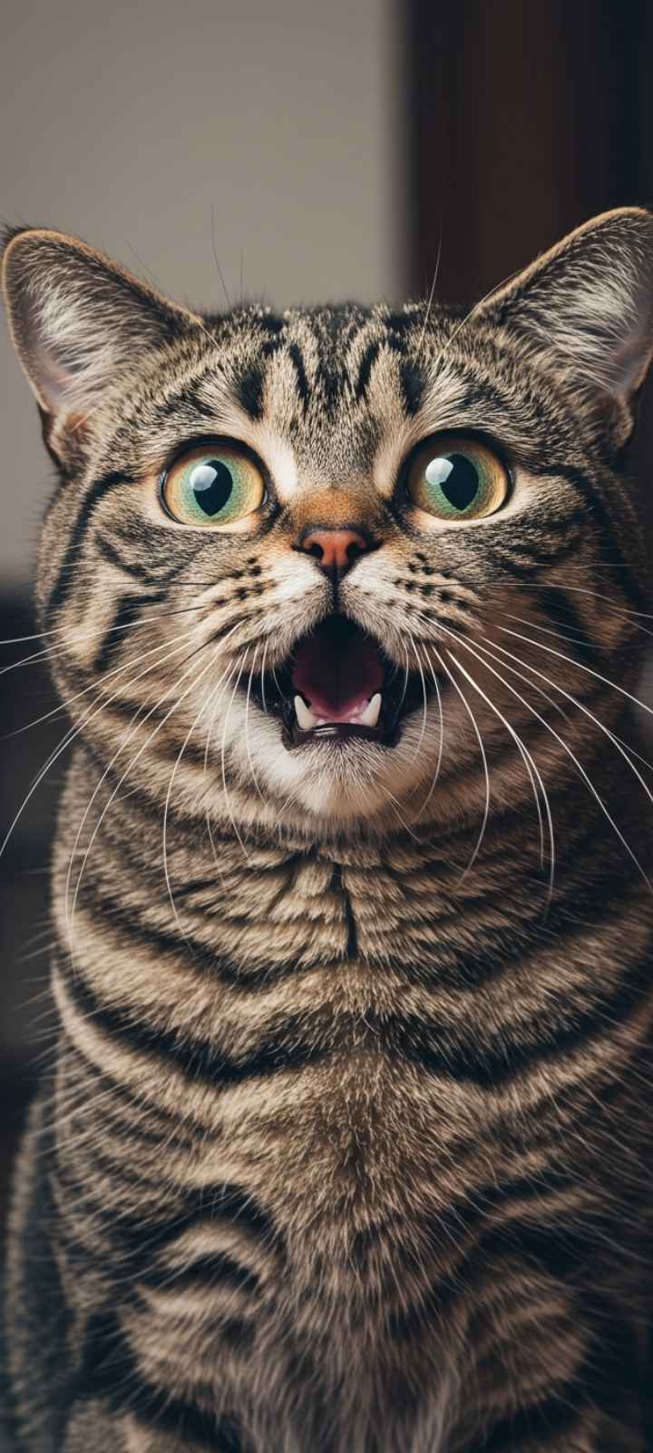 Funny DP of an overly dramatic cat expression, hilarious pet photo.