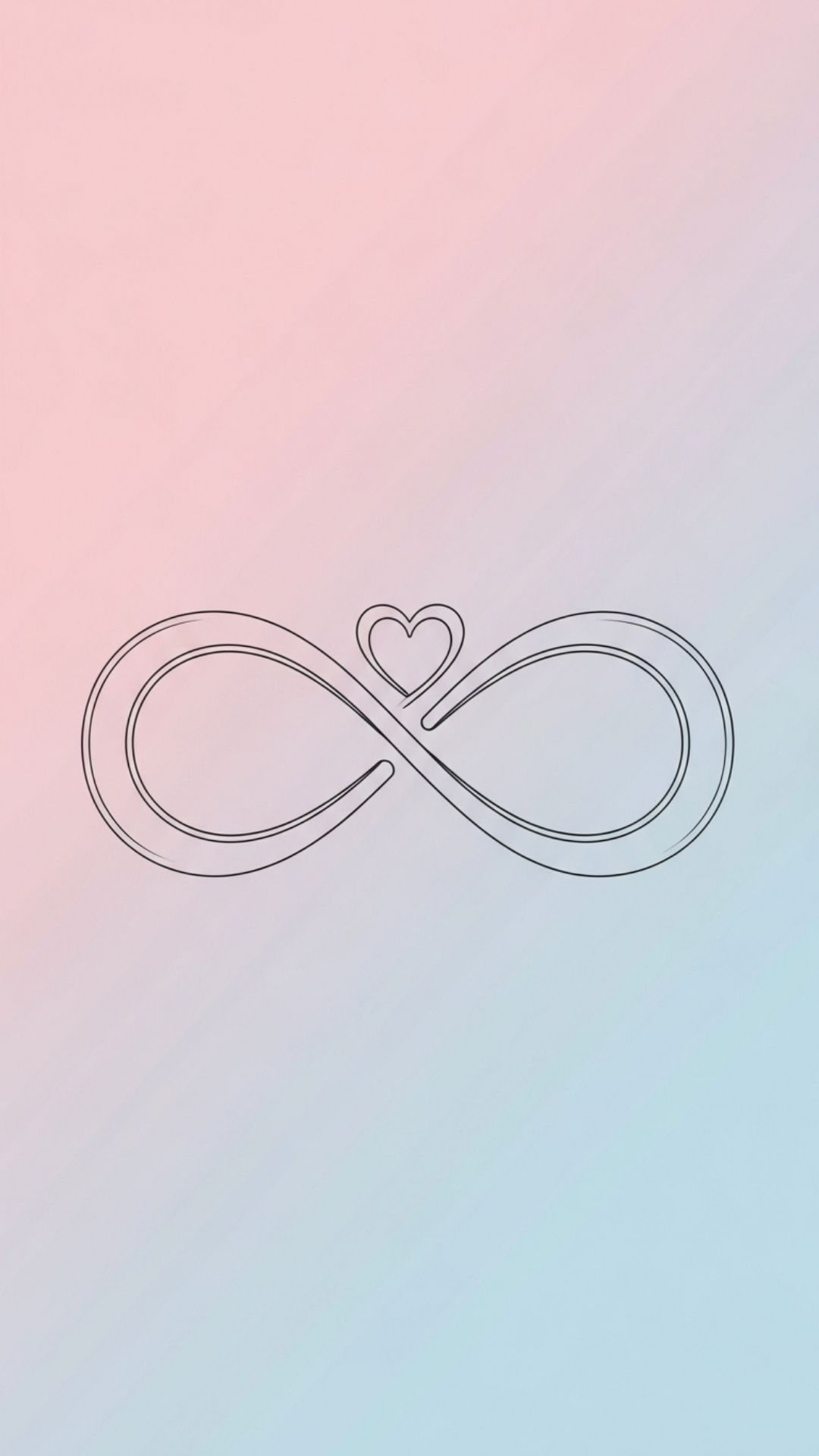Infinity symbol combined with a heart, representing endless love.