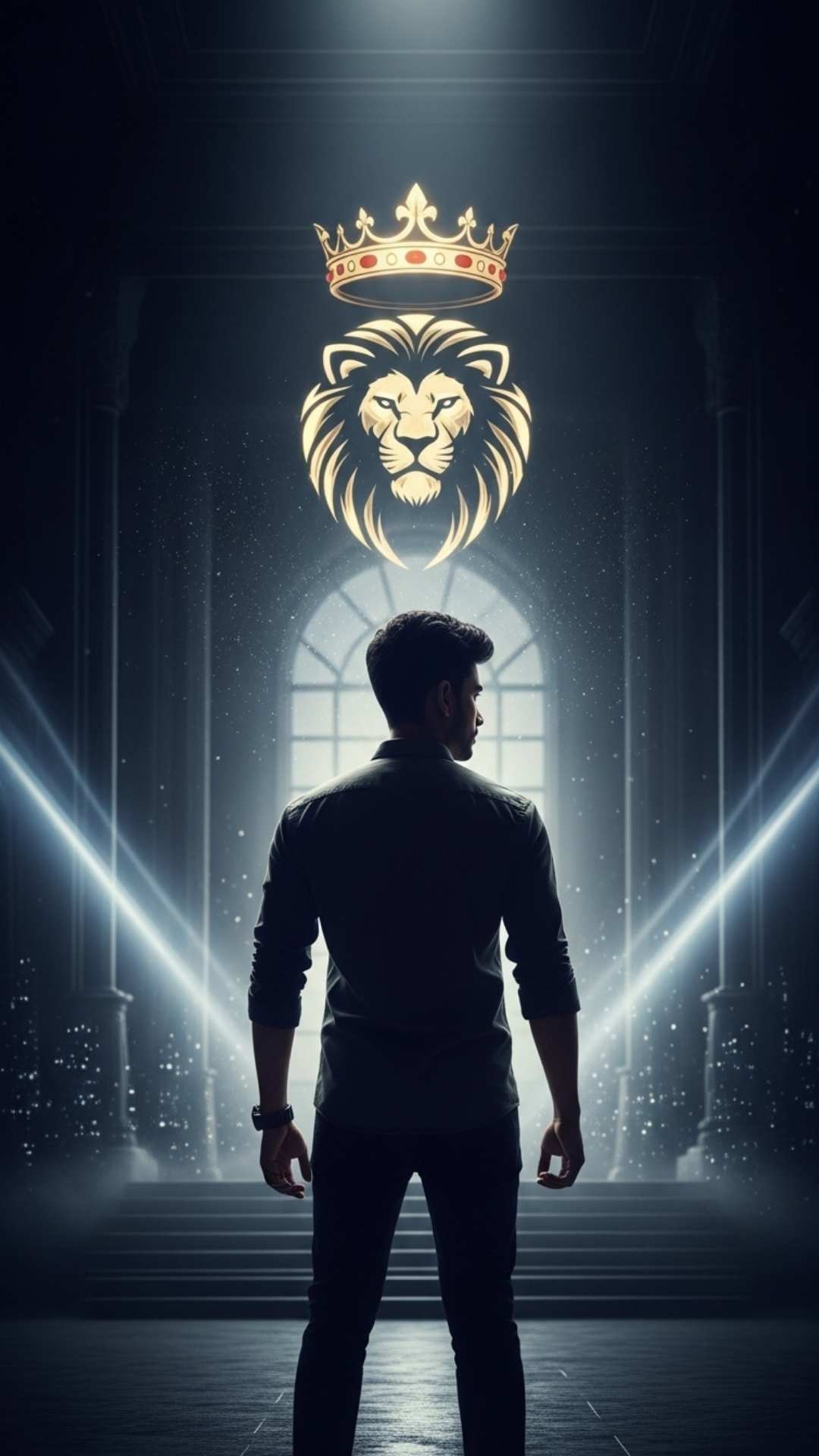 Royal attitude WhatsApp DP for boys with golden crown silhouette