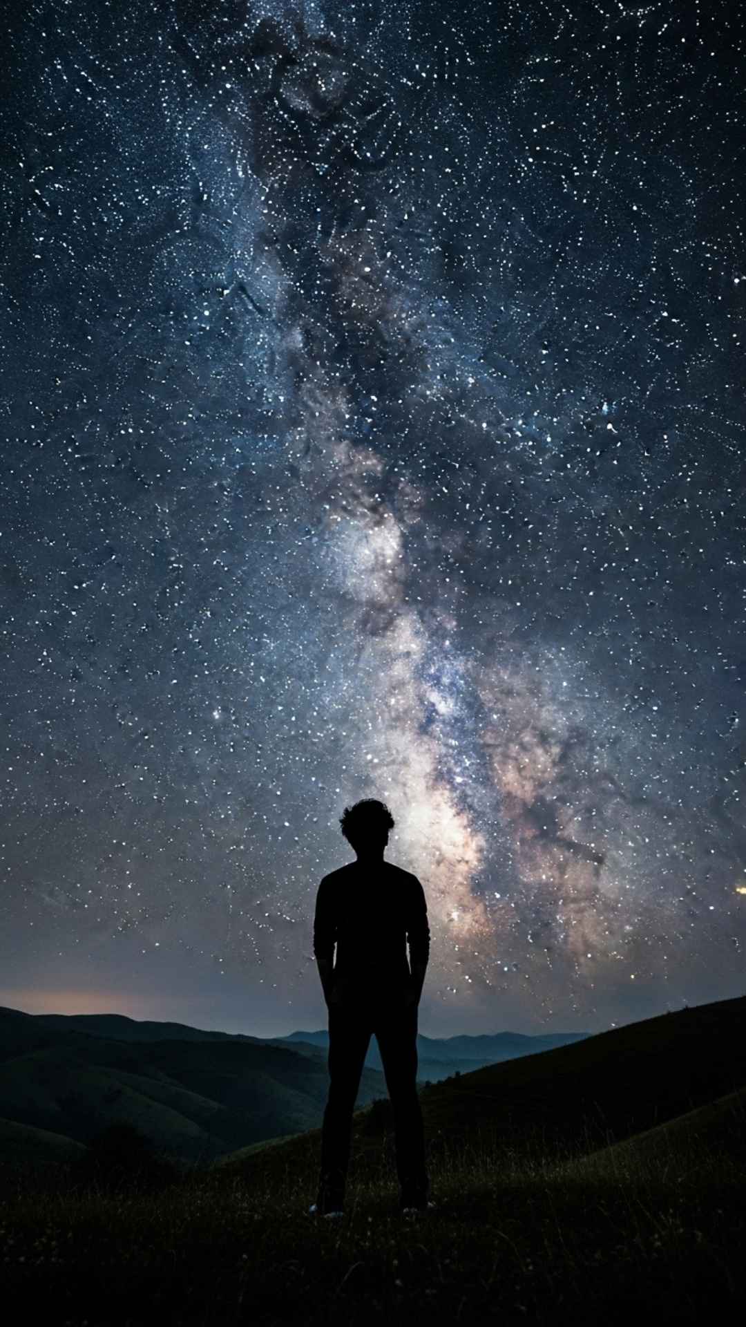 Stargazing WhatsApp DP for boys, thoughtful night sky