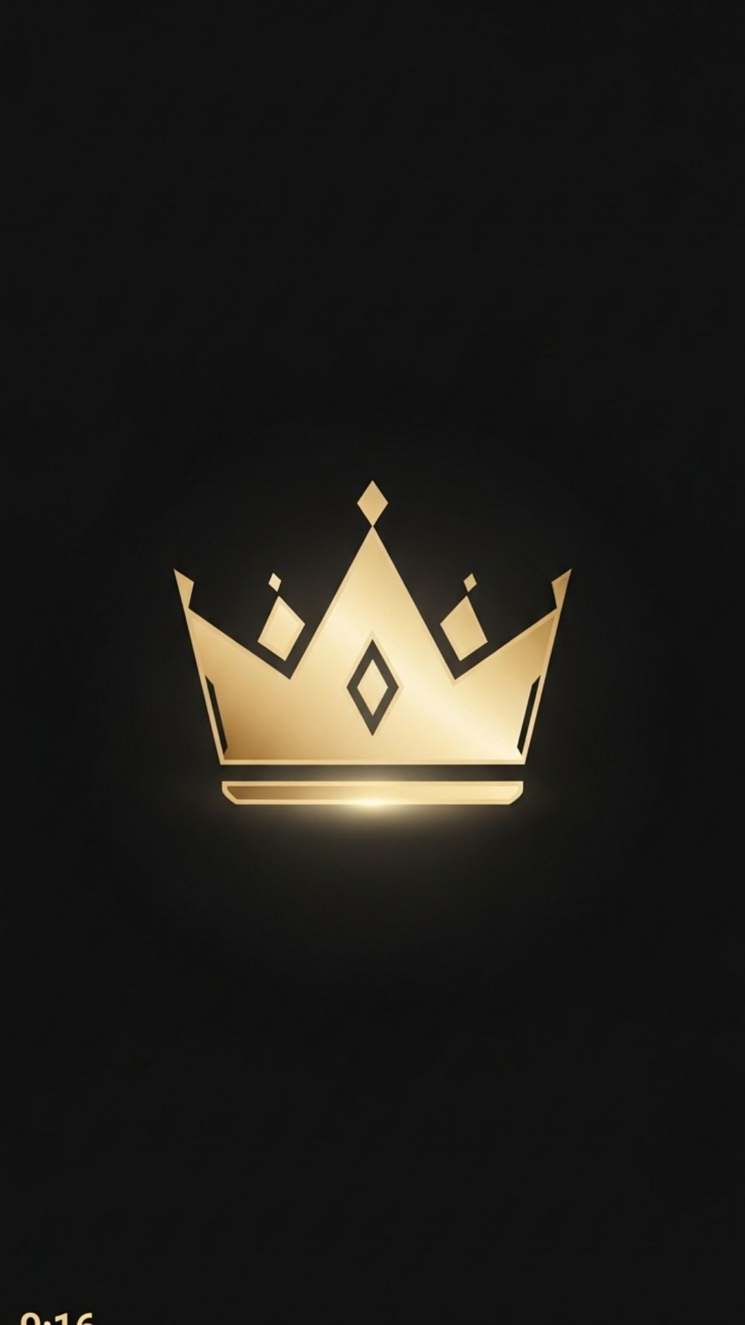 Regal glowing crown on black, symbolizing royalty for a WhatsApp DP.