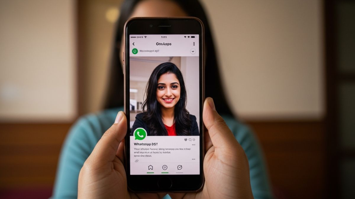 High-quality WhatsApp DP for girls displayed on a smartphone screen.