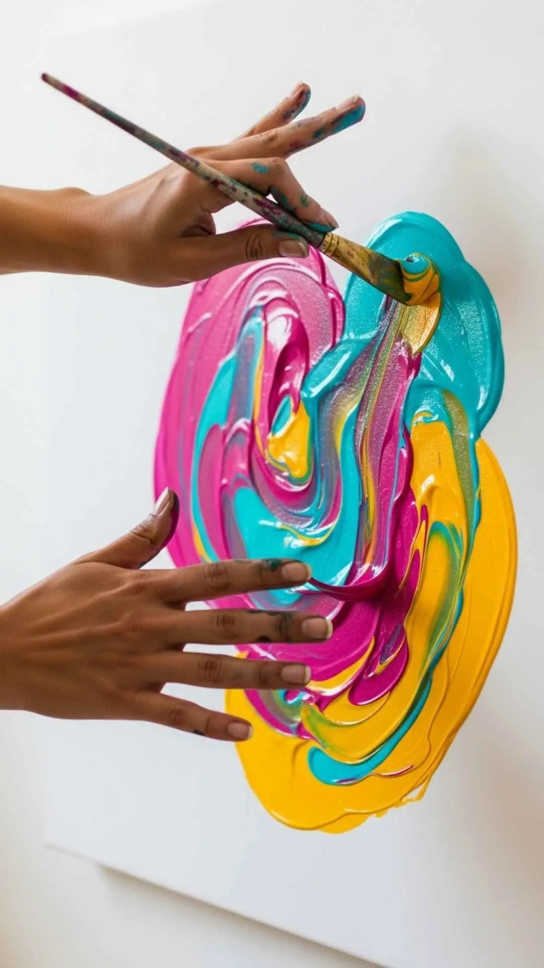 Creative attitude DP, abstract painting, vibrant art profile picture