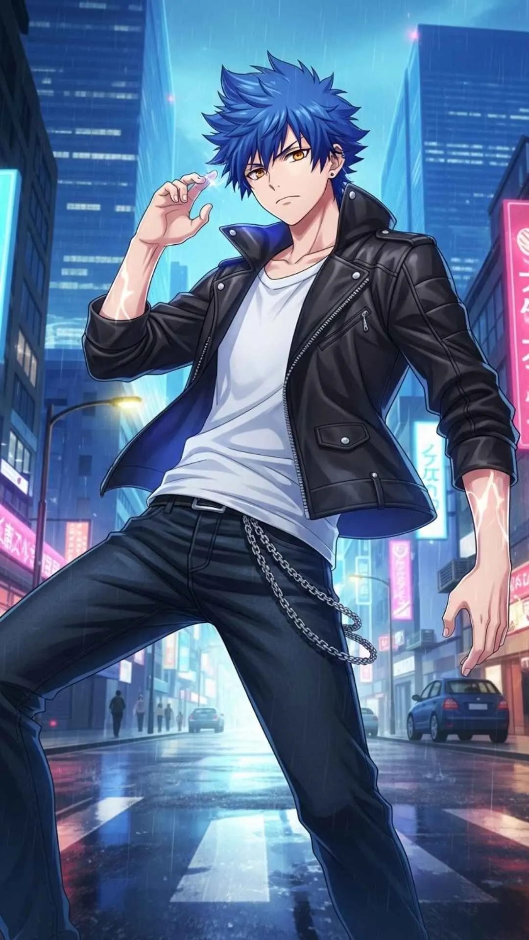 Cool anime boy DP, attitude anime profile picture, confident anime character, stylish anime boy DP for Instagram.