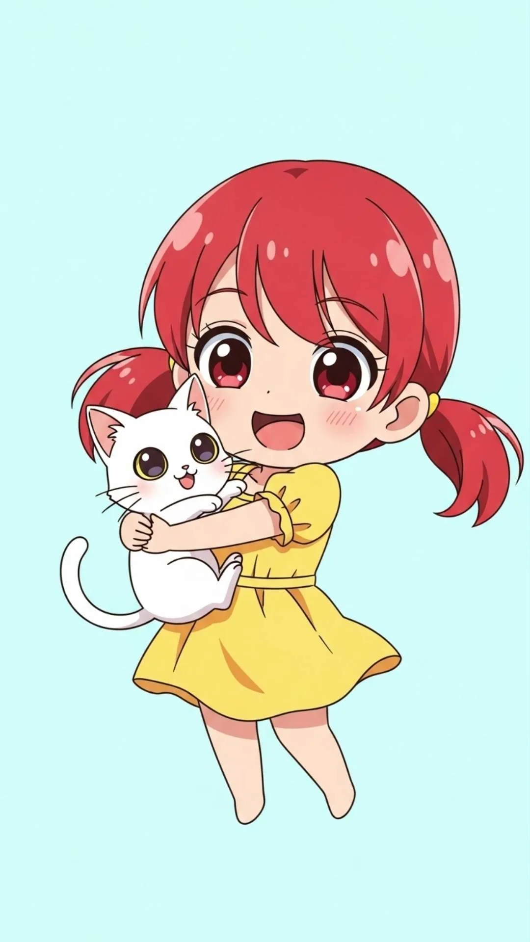 Cute anime DP, chibi anime profile picture, anime character with cat, kawaii anime DP for Instagram.