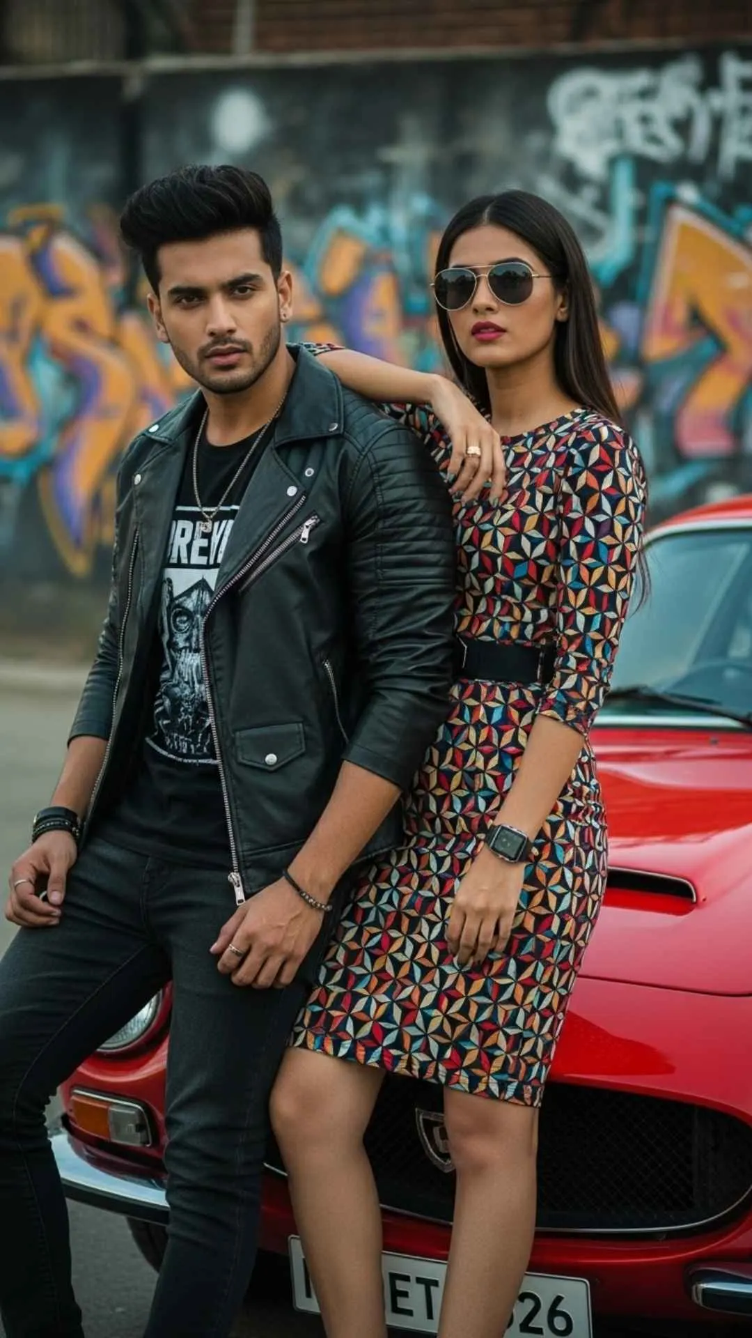 Attitude couple DP for Instagram, powerful stylish couple profile picture, confident Indian duo, bold relationship goals.
