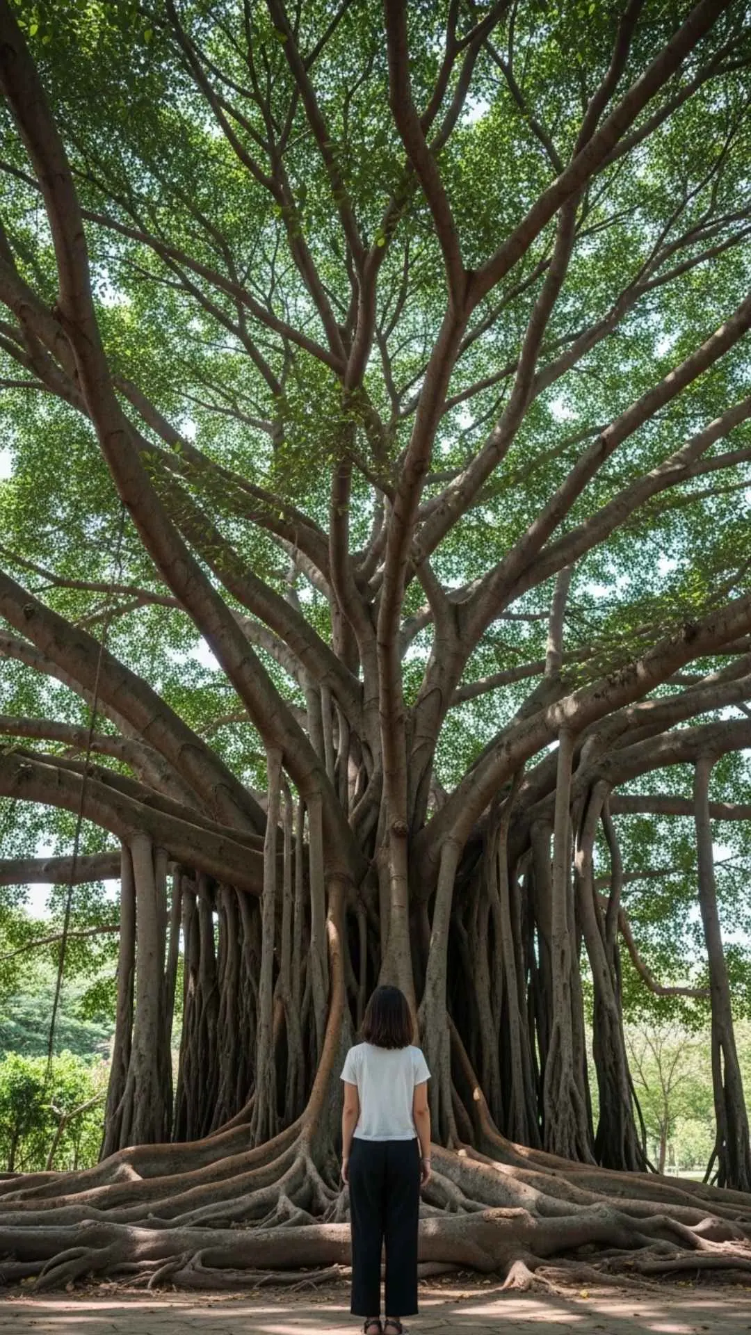 Wise attitude DP, banyan tree, stable growth profile picture.