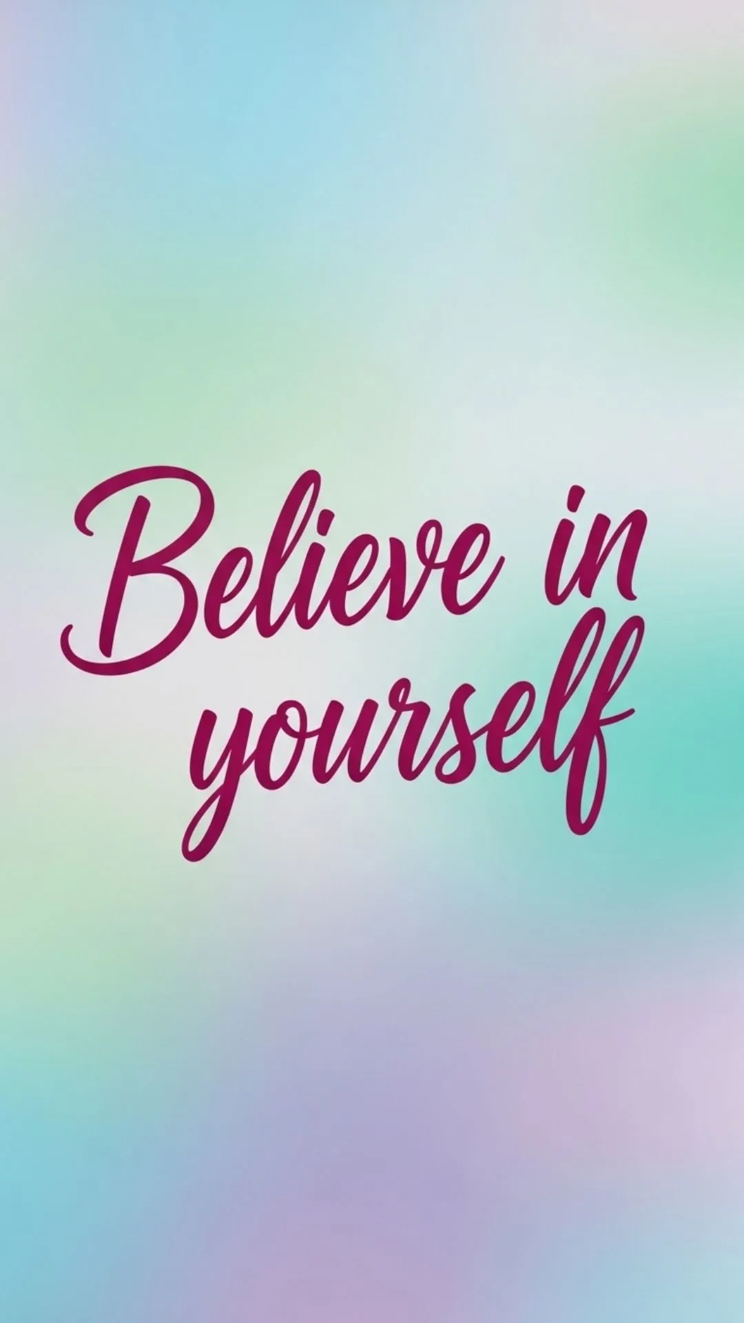 Artistic Motivational WhatsApp DP with "Believe in yourself" quote in elegant typography, promoting self-confidence and positive thinking.