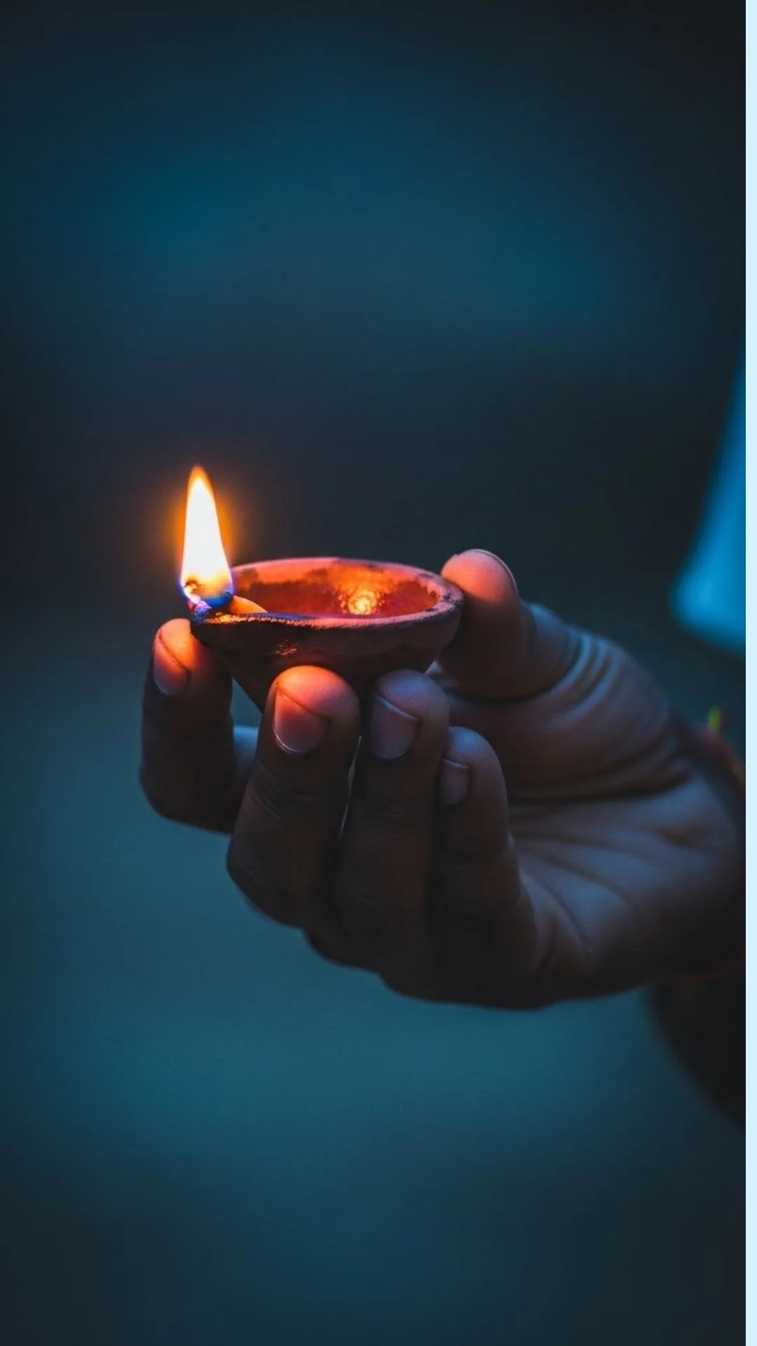 Hopeful attitude DP, Indian diya, light in darkness profile picture.