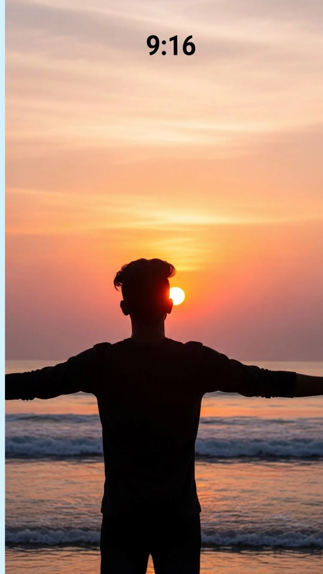 Positive attitude DP, sunrise silhouette, hopeful boy profile picture.