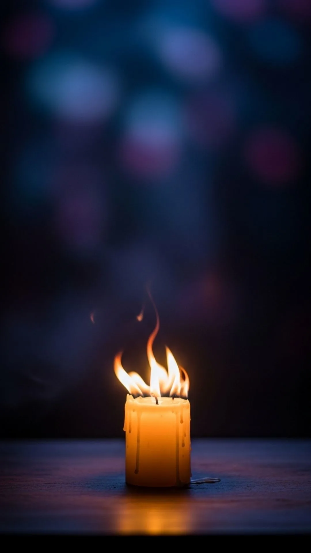 Spiritual Candlelight DP, glowing candle in darkness symbolizing hope and inner peace, meditative profile picture.