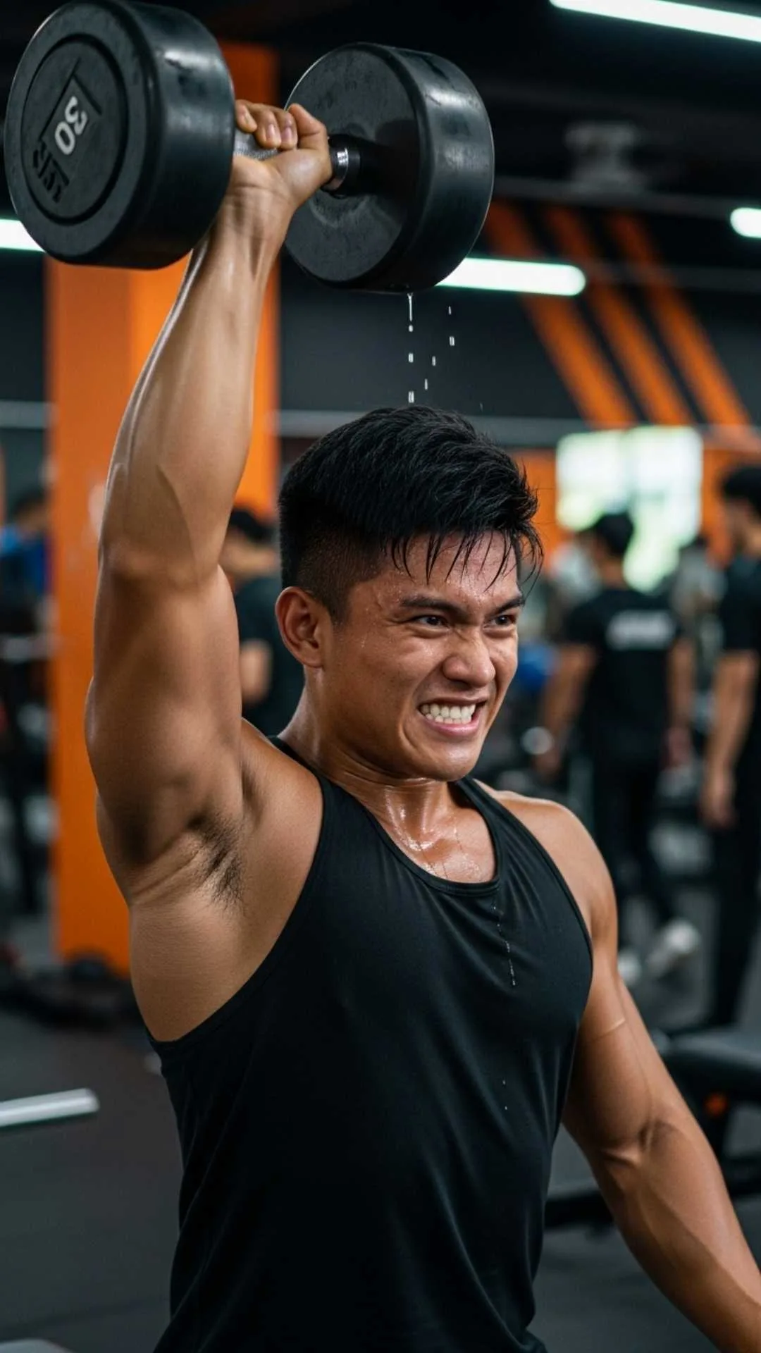 Gym cool Facebook DP for boys, fitness profile picture, muscular male avatar, workout FB DP.