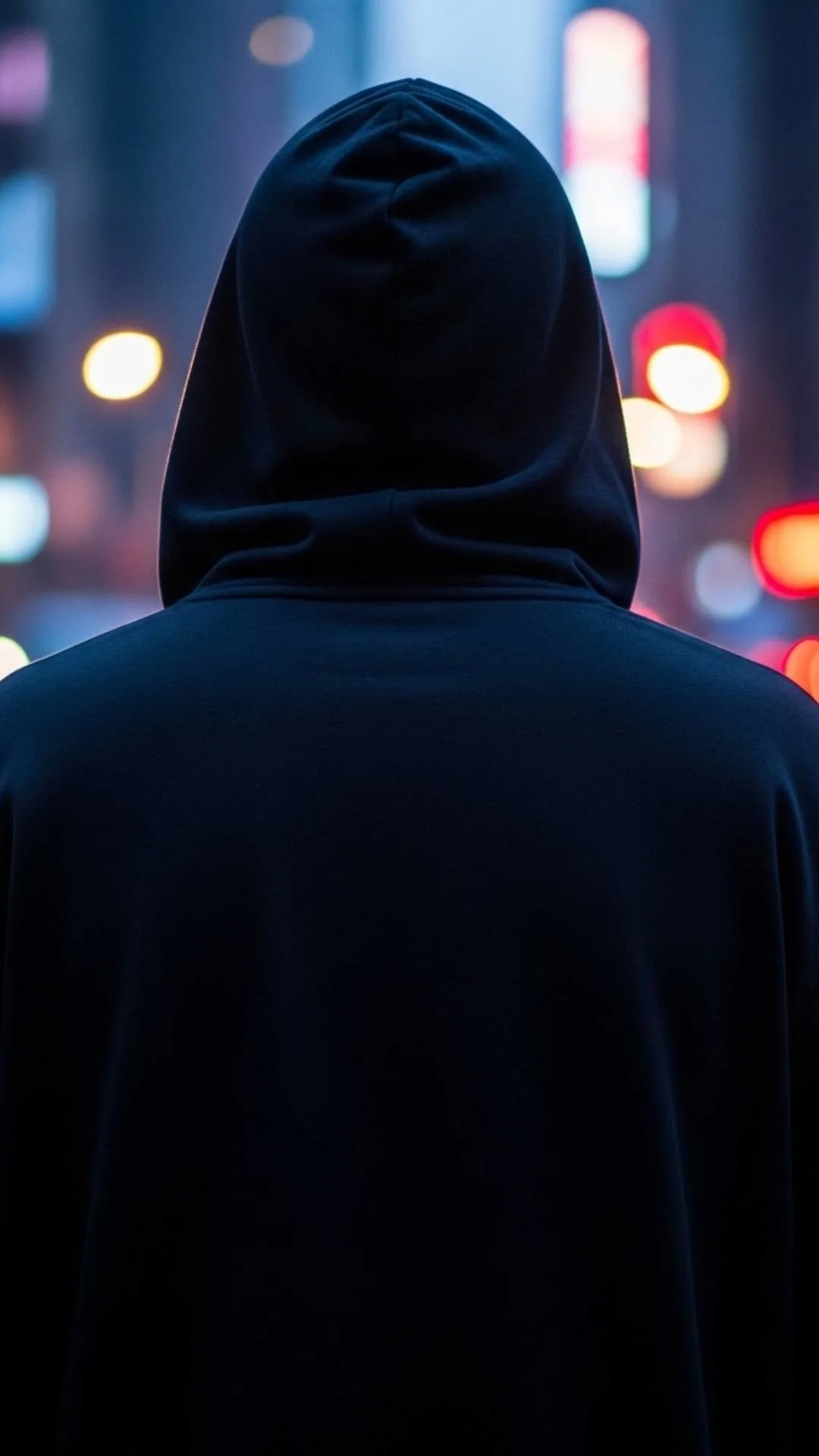 Mysterious cool Facebook DP for boys, hidden face FB profile picture, enigmatic male silhouette, dark city vibe DP.