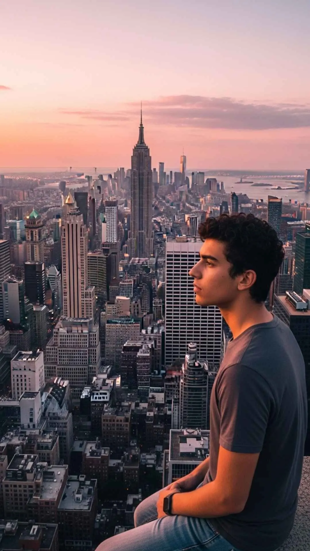 Visionary cool Facebook DP for boys, thoughtful male profile picture, deep FB DP, nature gaze avatar.