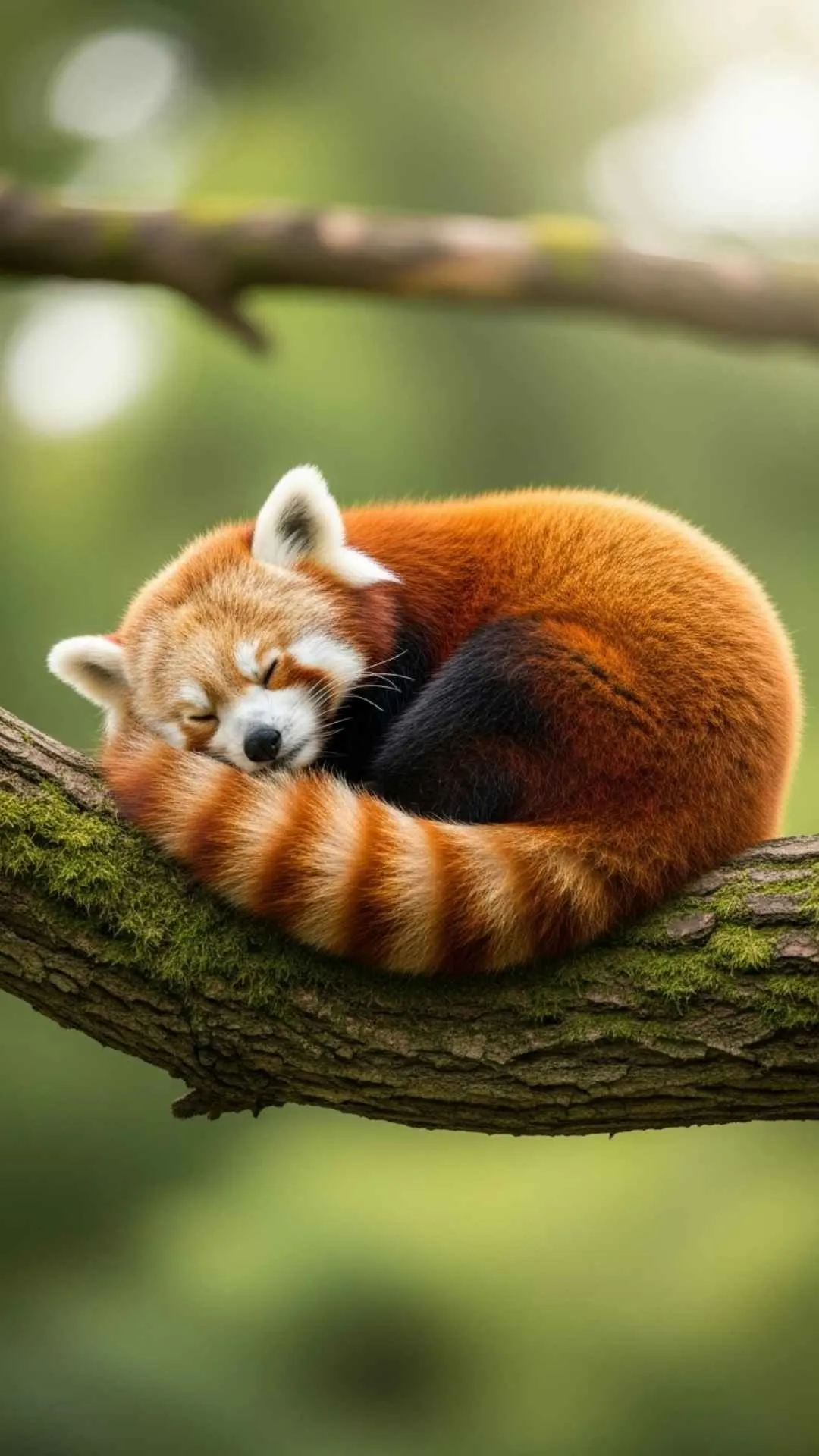 A cute sleeping red panda DP, a calm and healing animal avatar for WhatsApp, latest 4K picture