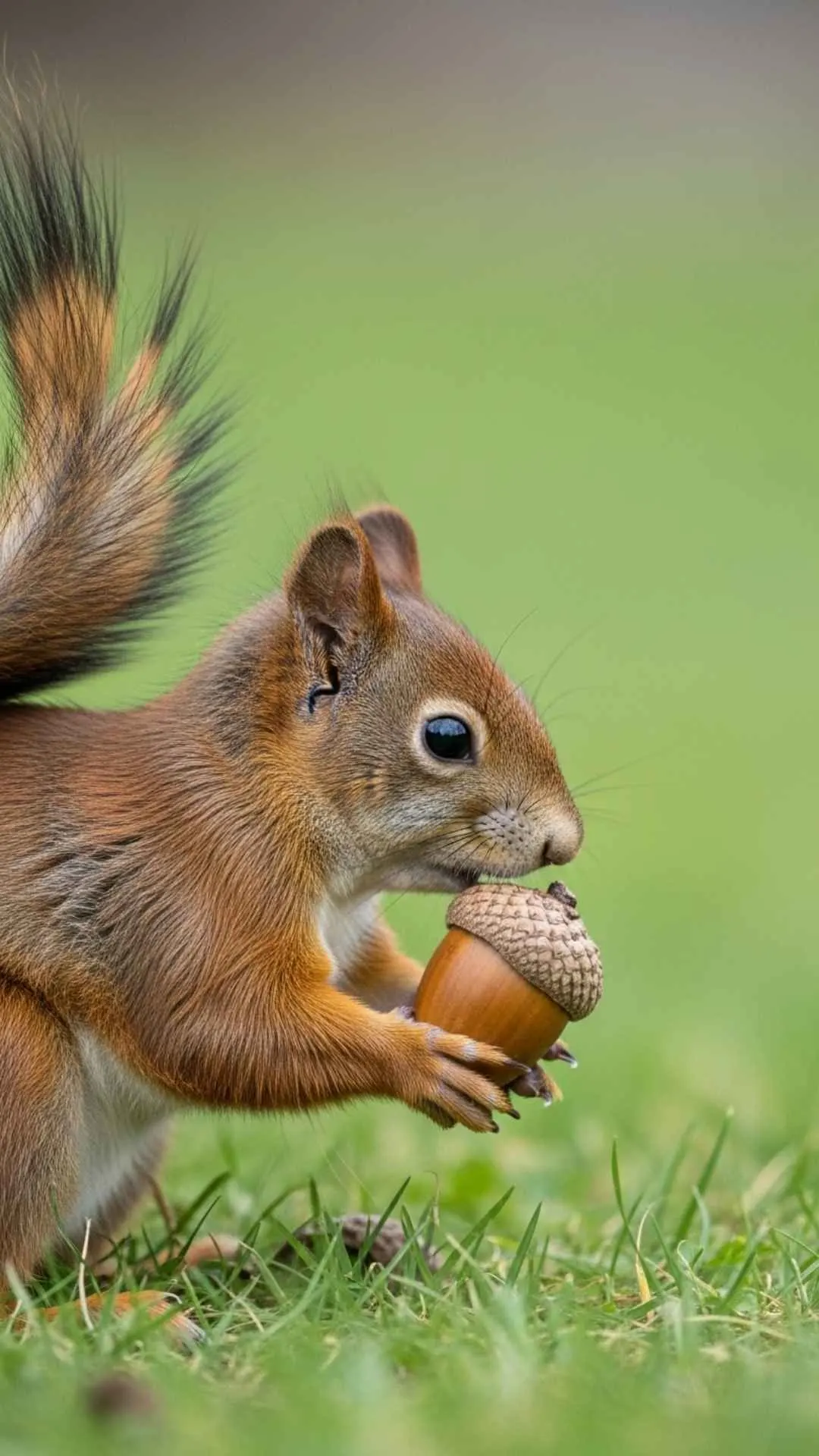 A cute squirrel DP holding a nut, a charming animal profile picture for social media, free HD image