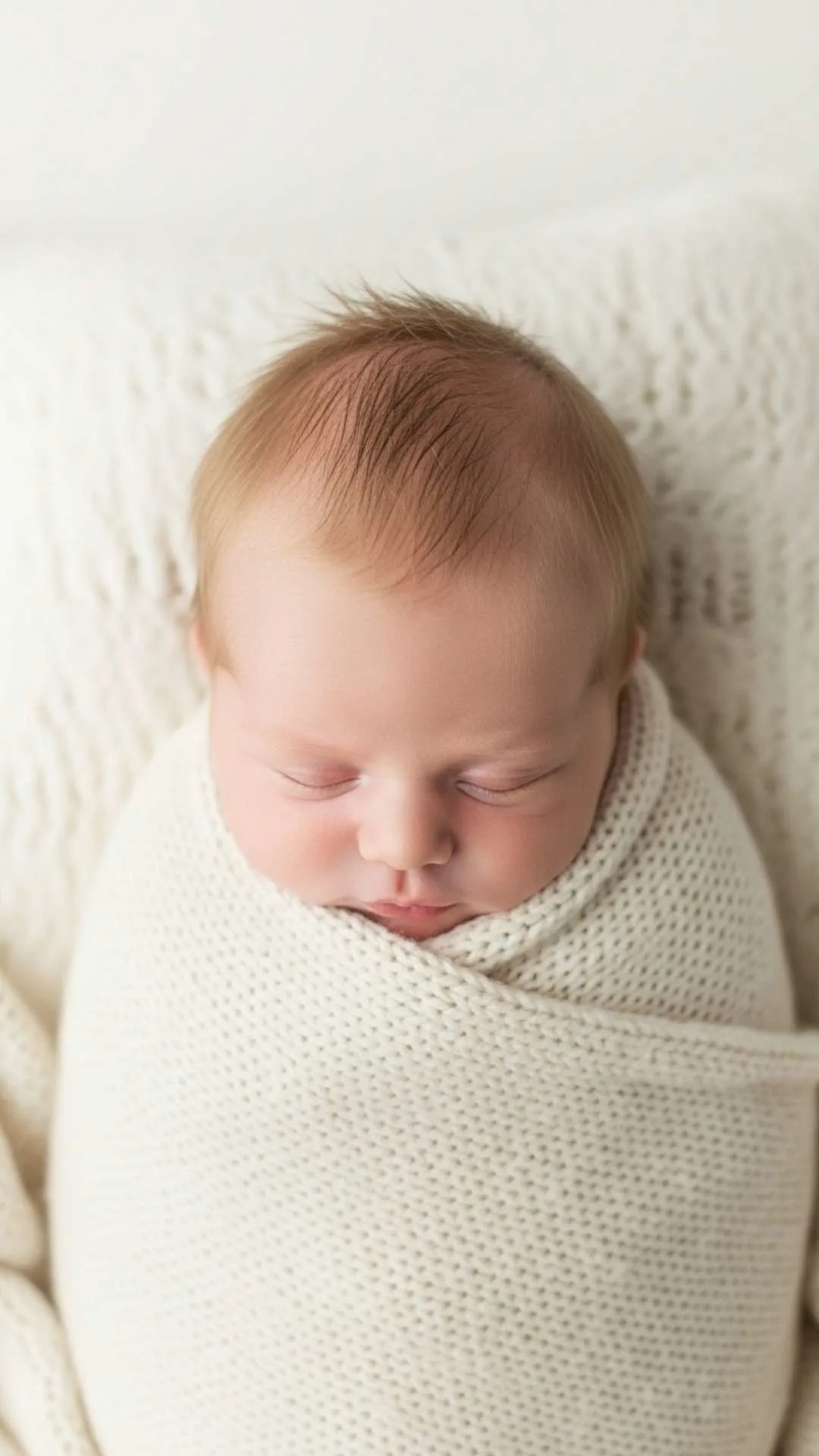 Minimalist cute baby DP of a baby wrapped in a warm blanket, a peaceful and adorable profile picture for Instagram