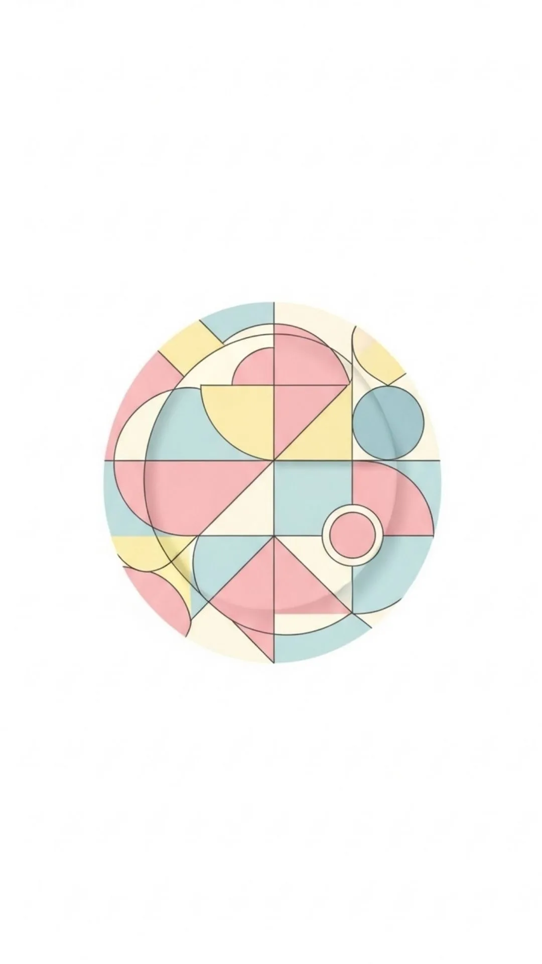 Cute geometric DP, minimalist pastel profile picture, abstract WhatsApp DP, modern cute design.