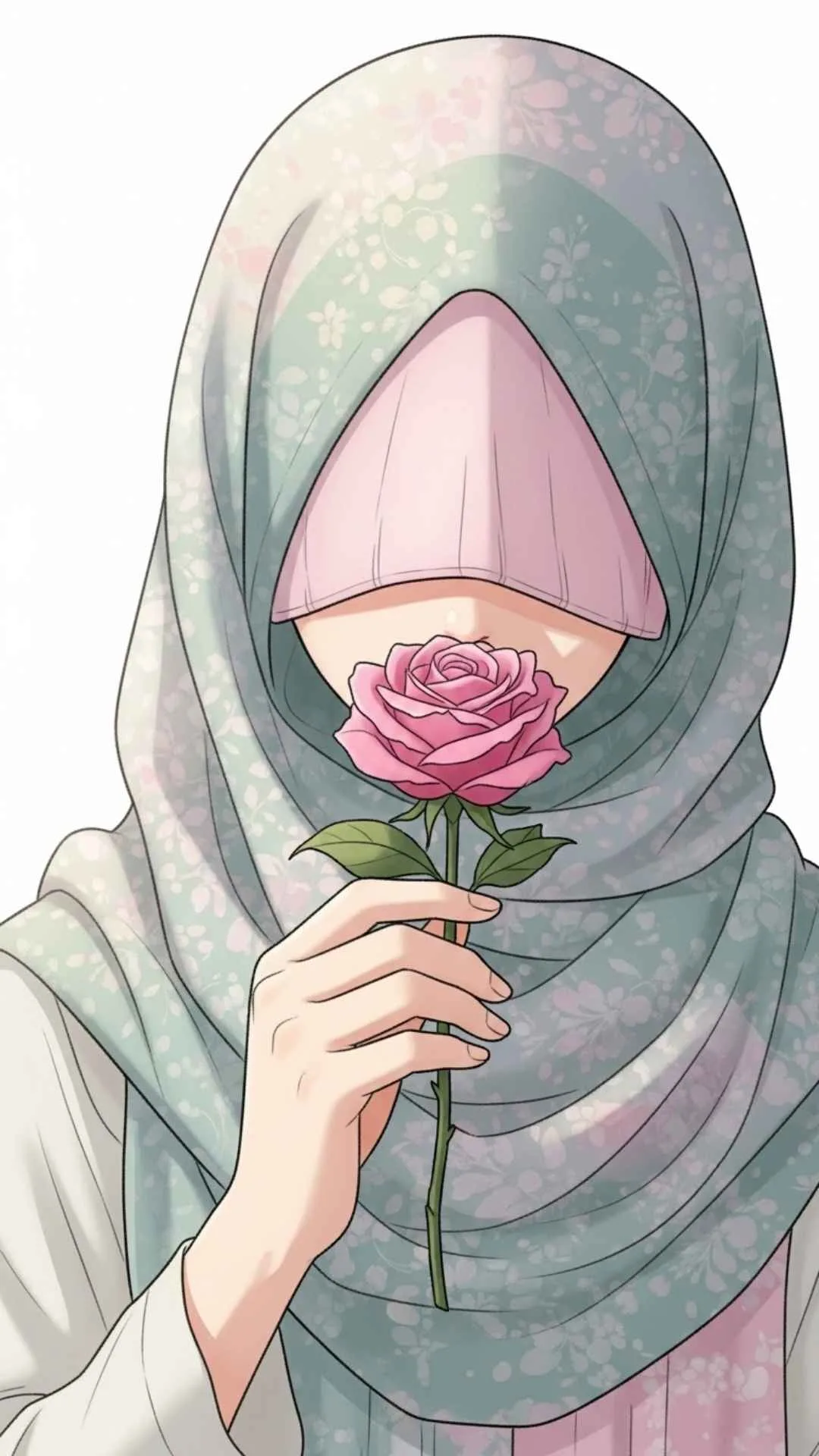 Cute hijab girl DP, aesthetic Muslim profile picture, elegant veiled woman WhatsApp DP, modest fashion image.