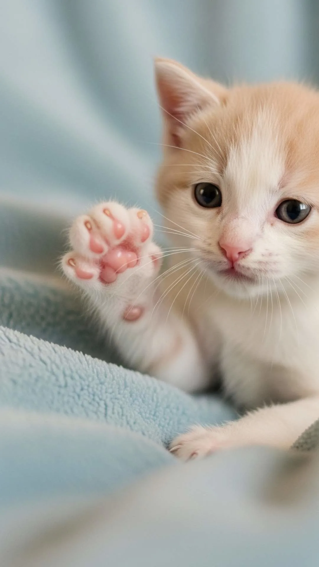 Cute kitten paw DP, adorable cat paw profile picture, fluffy animal WhatsApp DP, cute pet image.