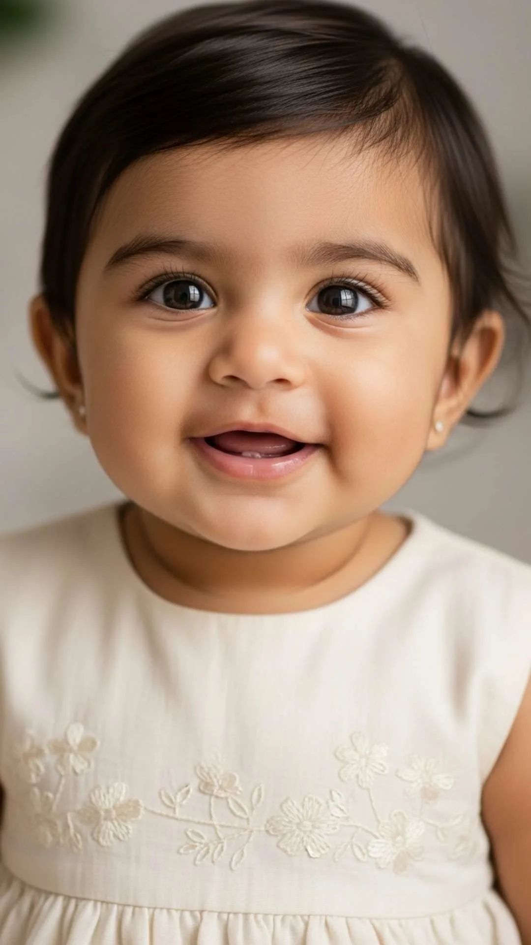 Elegant simple princess baby portrait, perfect WhatsApp DP