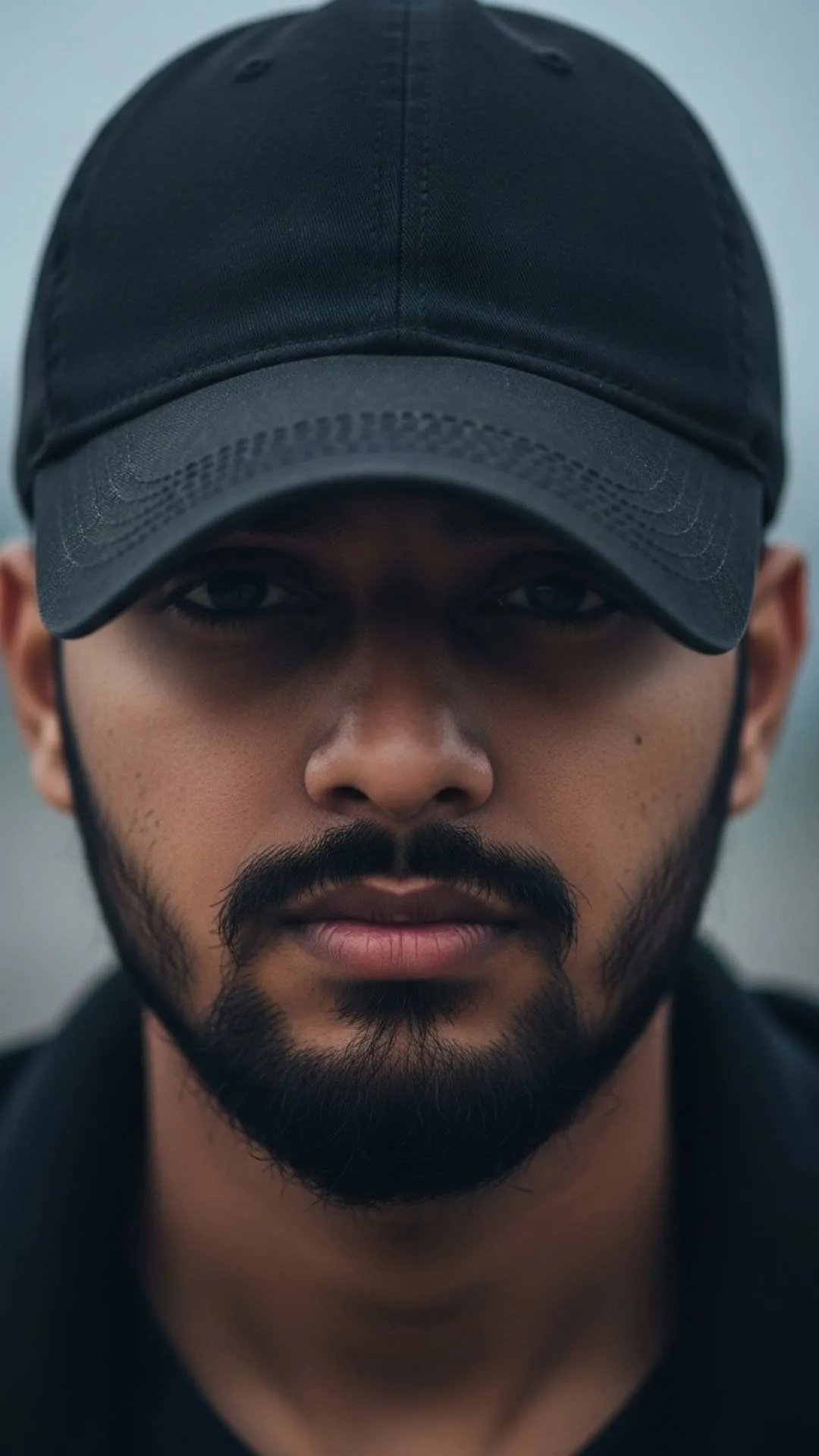 Young man's face partially hidden by a cap, creating a mysterious or sad Instagram DP for boys.