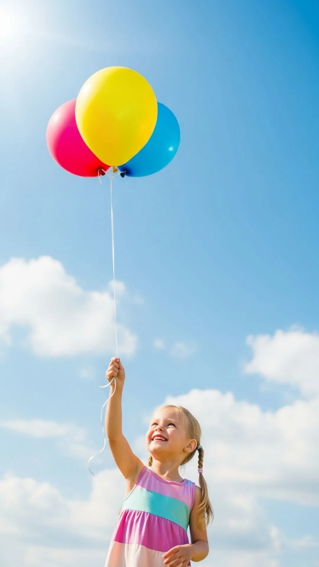 Happy balloon Facebook DP for girls, carefree profile picture, colorful FB DP, positive freedom avatar