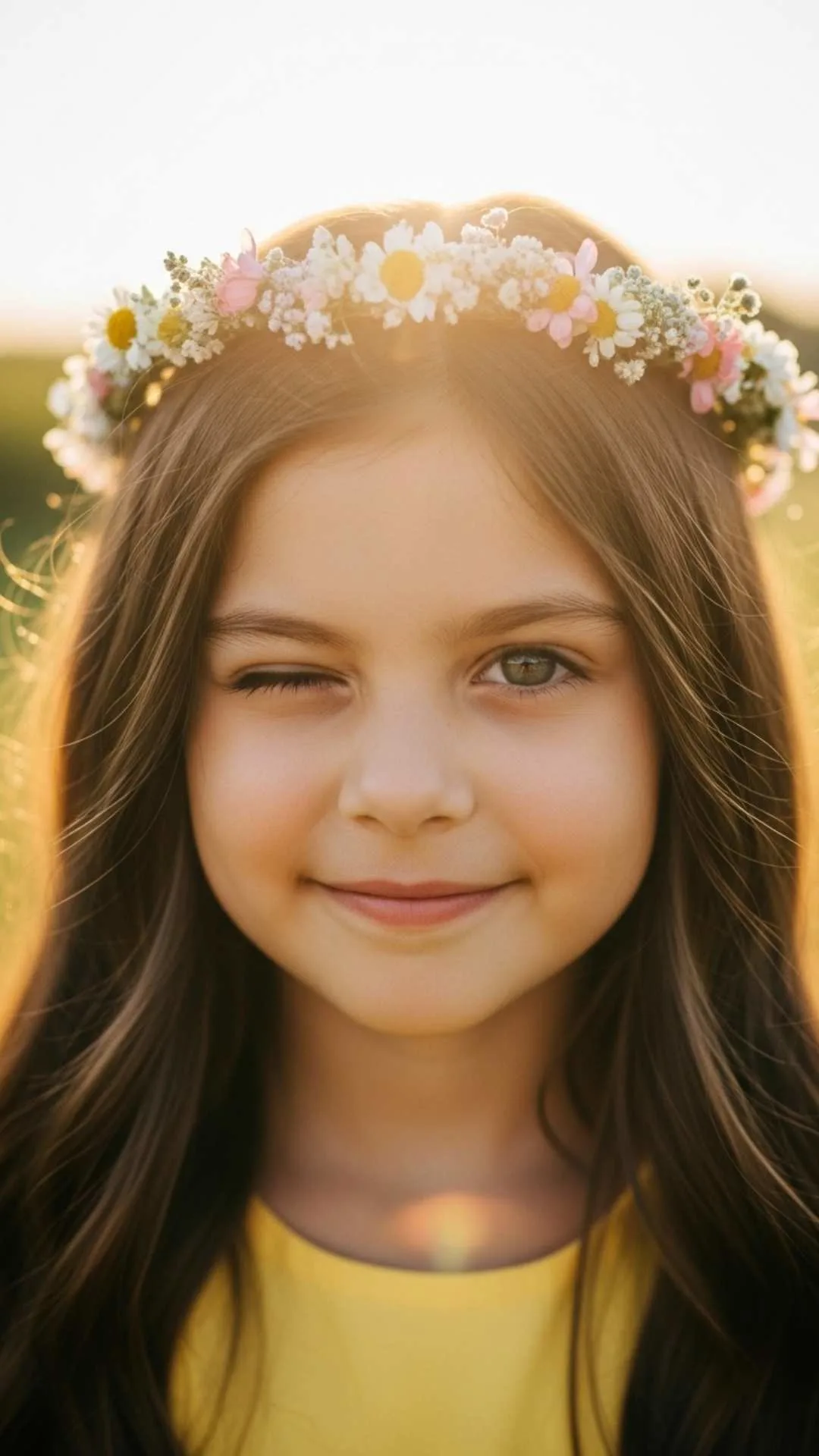 Cute princess Facebook DP for girls, flower crown profile picture, charming girl FB DP, joyful feminine avatar