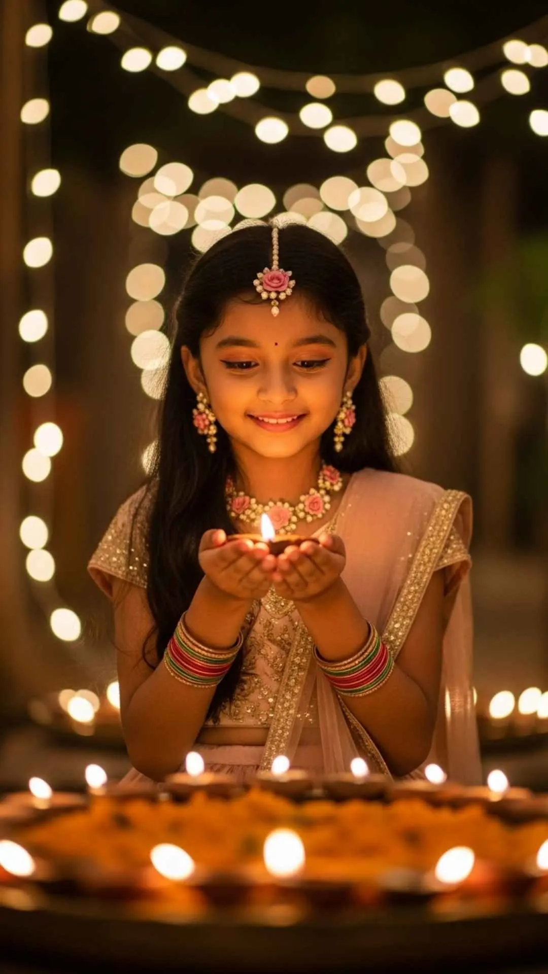 Rangoli Facebook DP for girls, Indian festival profile picture, joyful tradition FB DP, colorful cultural avatar