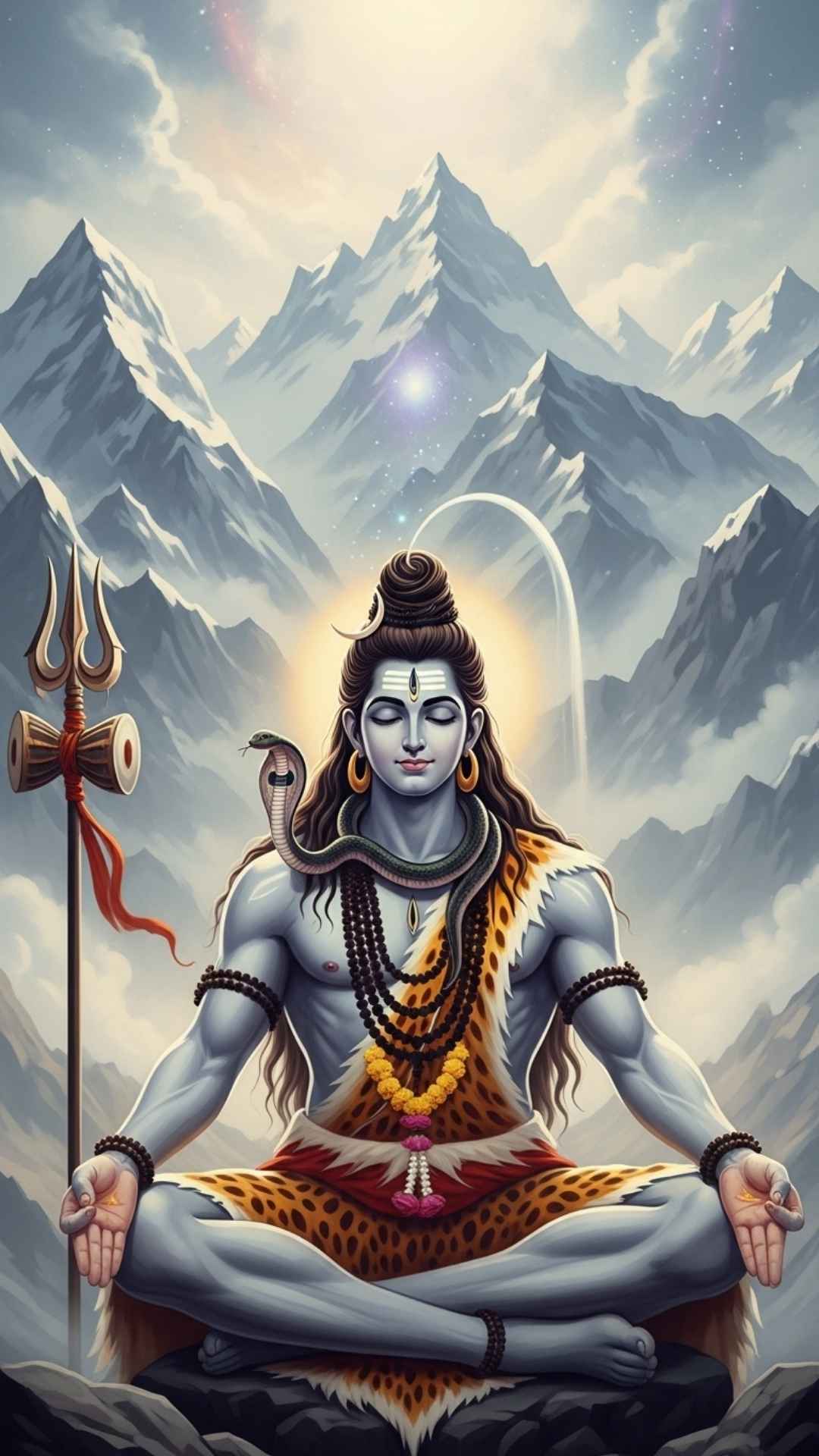 Lord Shiva Facebook DP, Mahadev profile picture, meditative Shiva avatar, Hindu God FB DP.
