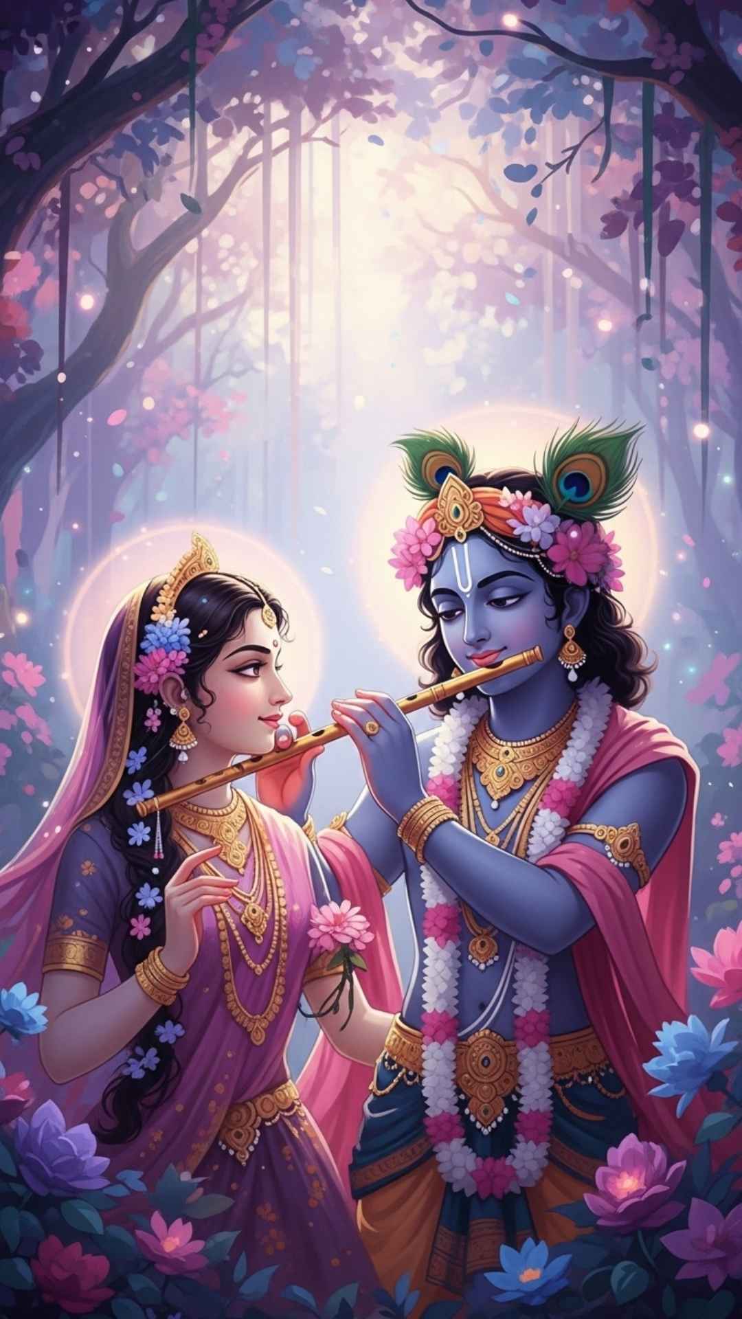 Radha Krishna Facebook DP, divine love profile picture, spiritual couple avatar, romantic Hindu FB DP.