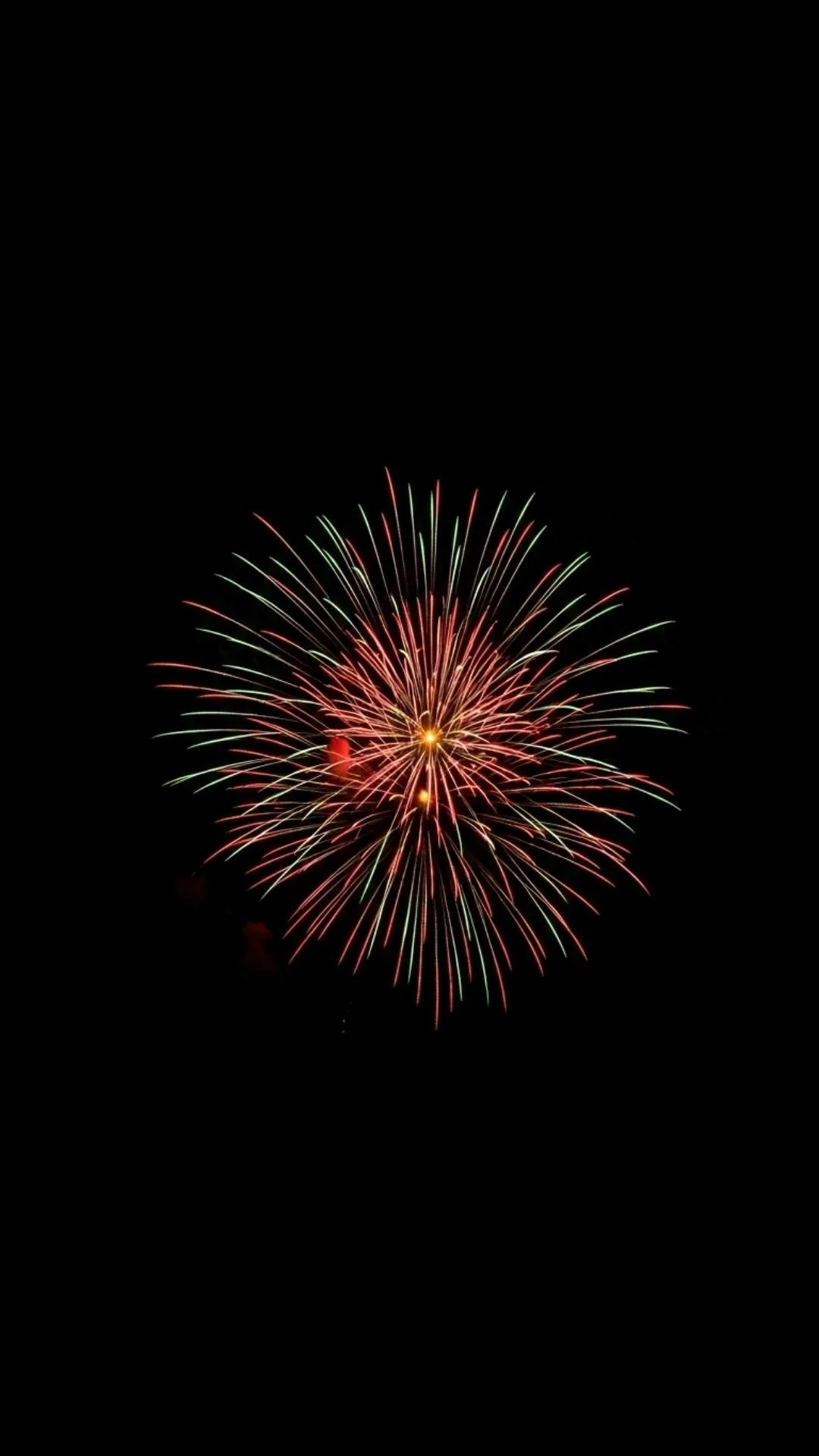 Dynamic black WhatsApp DP featuring a vibrant firework burst, suitable for festive profile pictures and celebrations.