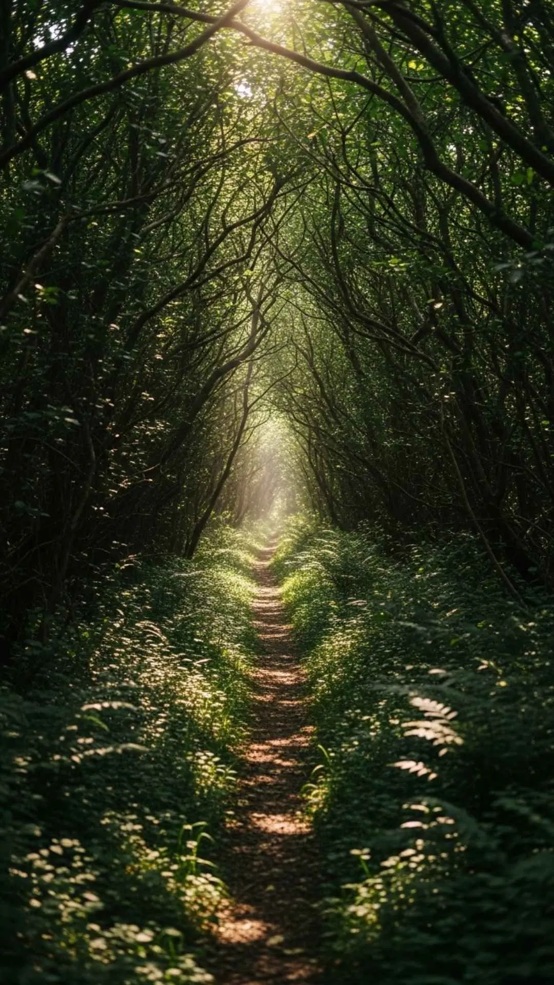 A peaceful, healing path leading deep into a green forest. A perfect nature DP for a journey of self-discovery and finding inner peace