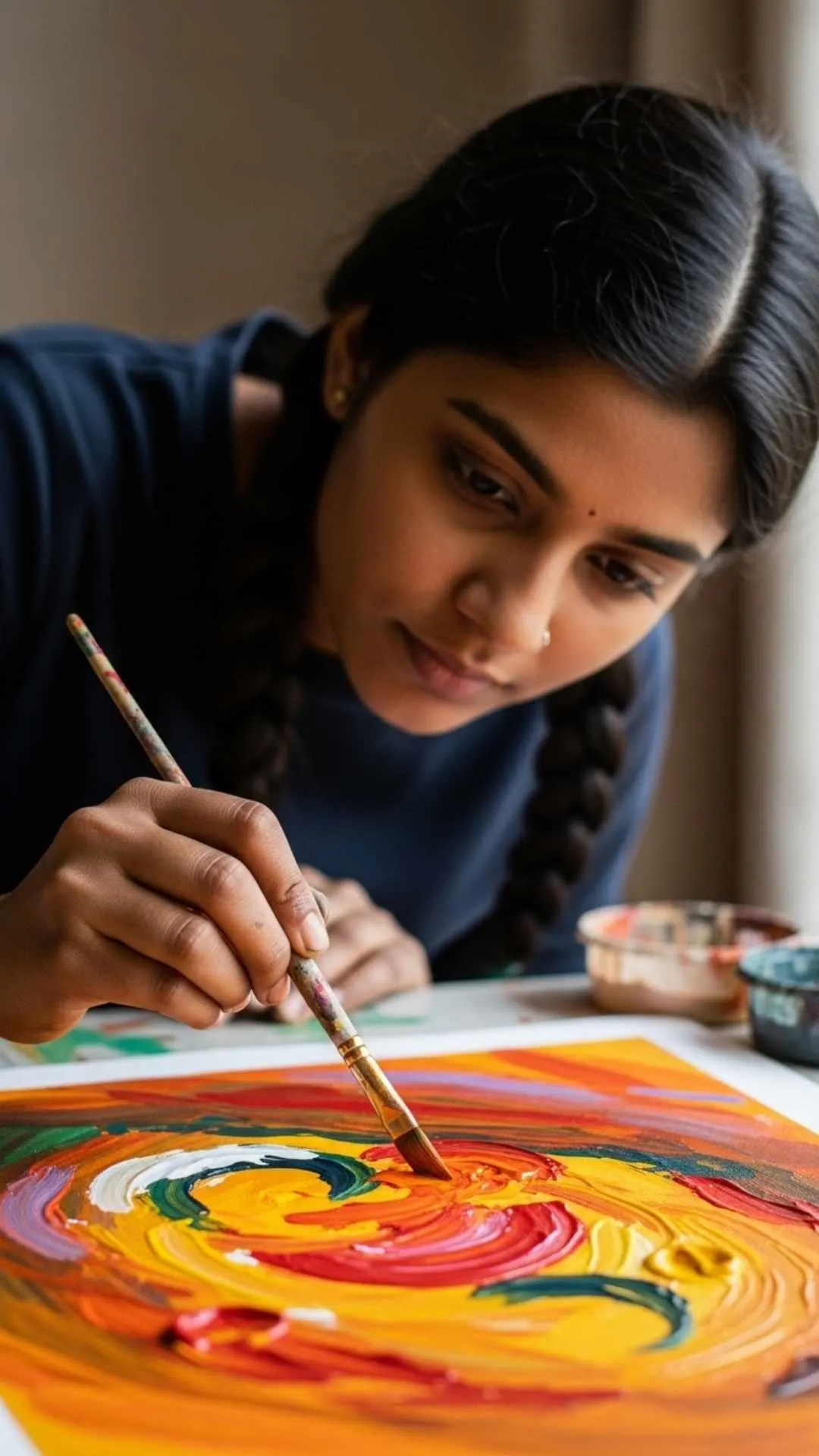 Creative attitude DP, hand painting, artistic expression profile.