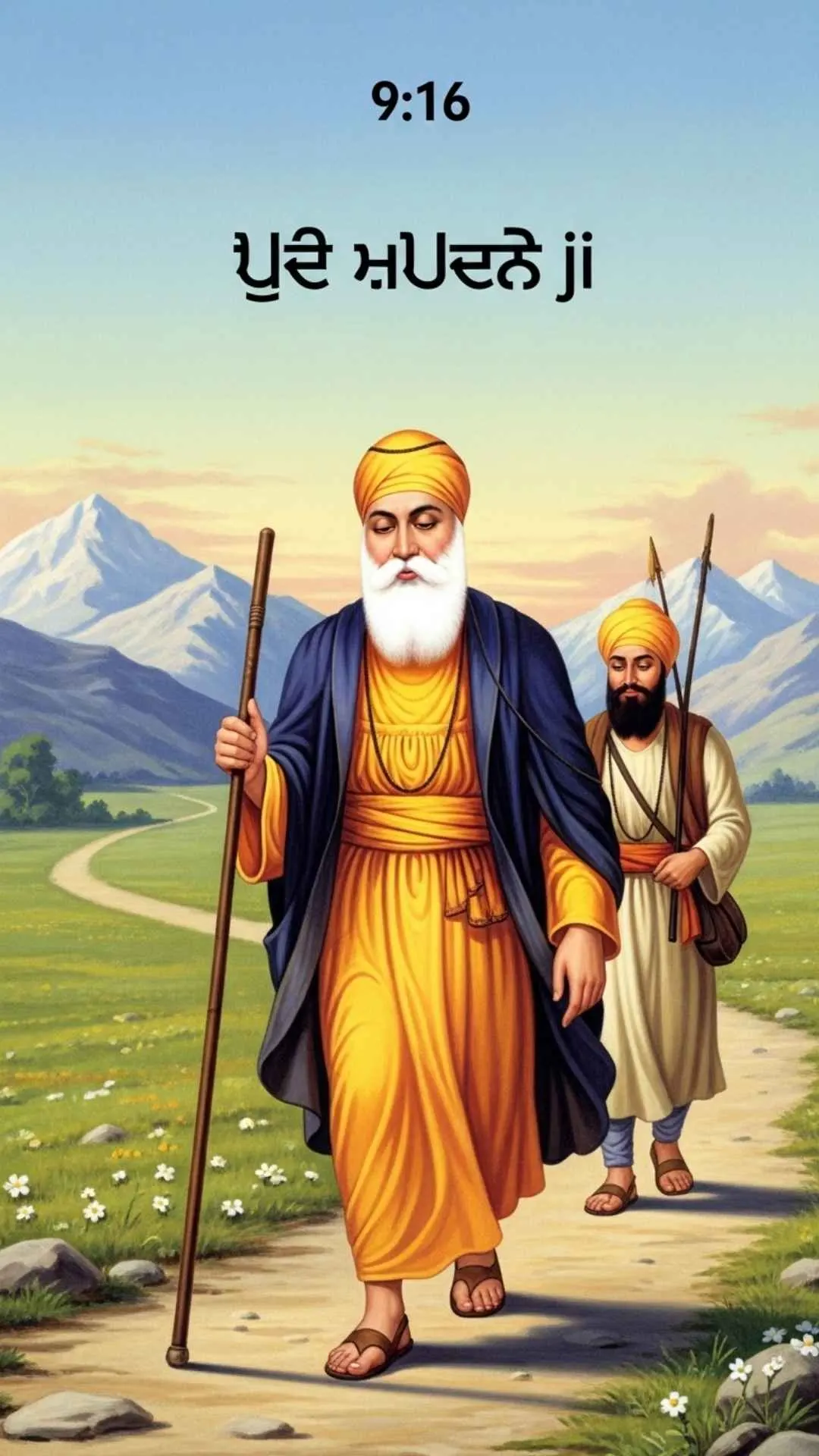 A spiritual DP of Guru Nanak Dev Ji in meditation, with a glowing Ik Onkar symbol on his forehead, representing his embodiment of the message of One God. #IkOnkar #GuruNanak #DivineLight #Meditation #Oneness
