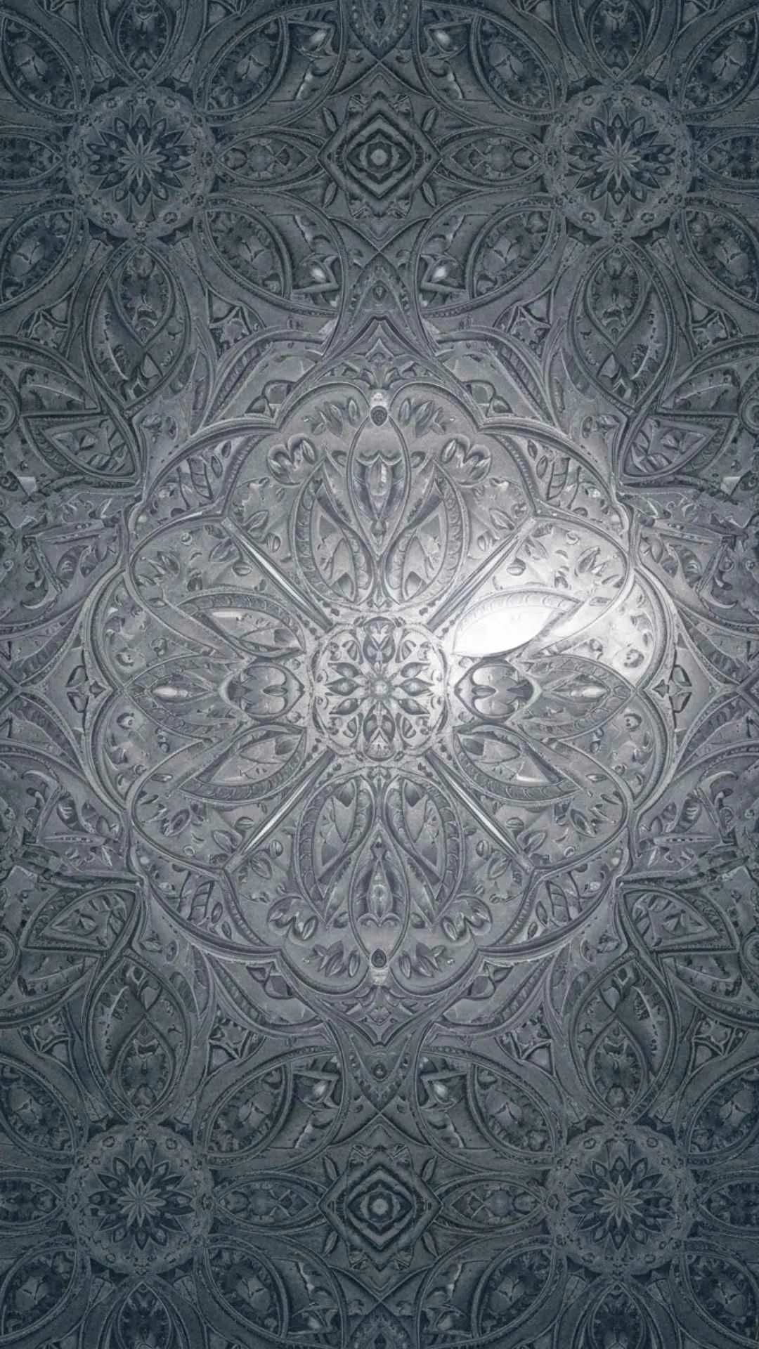 Incomplete Mandala pattern in muted tones, symbolizing healing journey