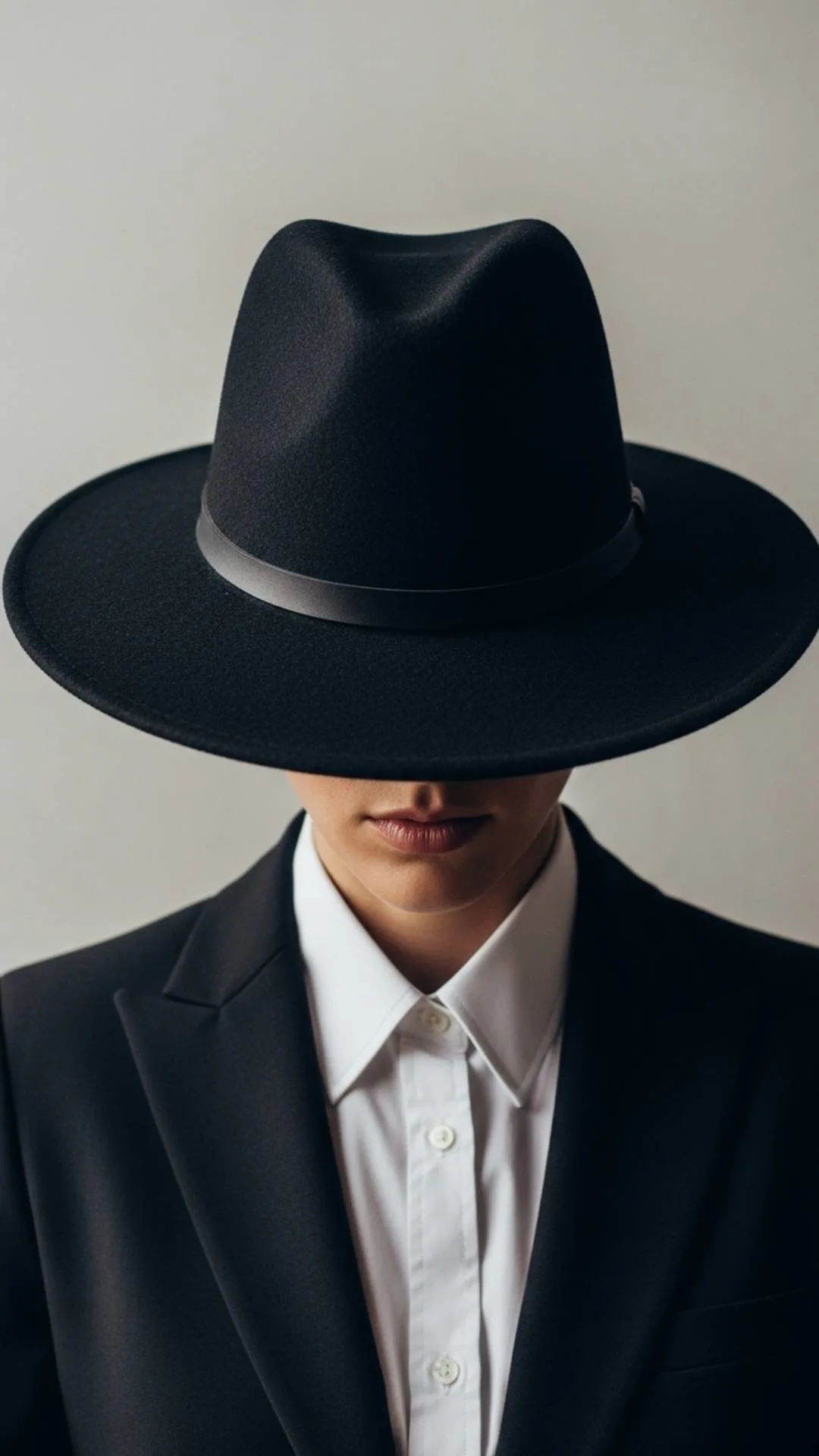 A mysterious hidden face DP of a person wearing a wide-brimmed hat that casts a shadow over their face. #HatDP #Mystery #ChicStyle #HiddenFace #FashionDP