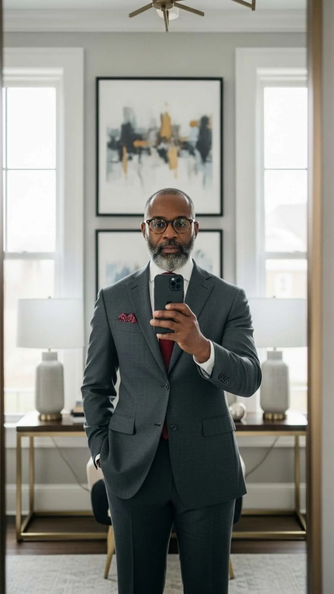 A stylish hidden face DP using the mirror selfie trick, where the phone covers the face, perfect for showing off an outfit (OOTD). #MirrorSelfie #OOTD #FashionDP #HiddenFace #Stylish