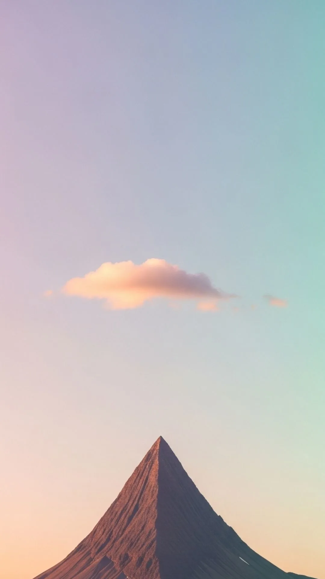 A minimalist photo of a single Himalayan peak against a clean sky. A calm and modern nature DP for those who love simplicity