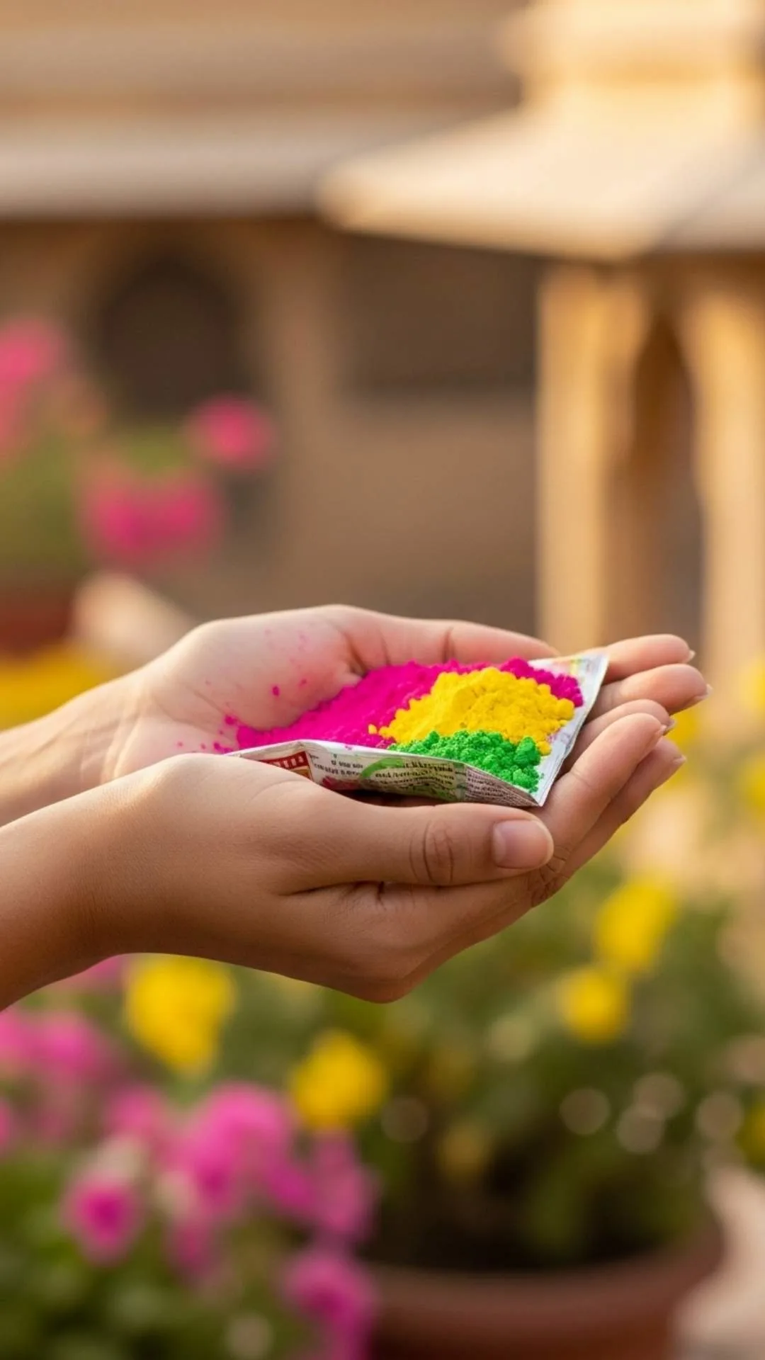 Joyful attitude DP, Holi colors, festive Indian profile picture