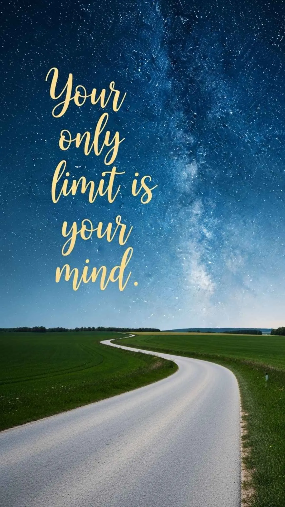 Dream big success Instagram DP, motivational life journey profile picture, inspirational aesthetic image with limit quote, future goals wallpaper.