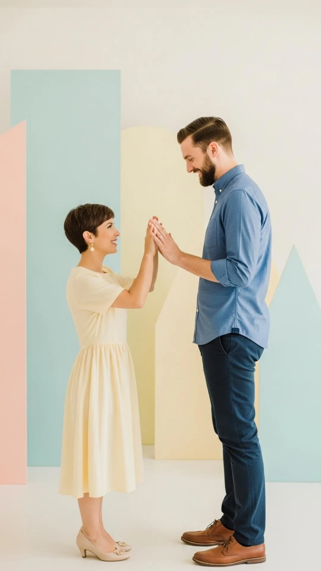 Aesthetic couple minimalist DP, geometric love profile picture, serene modern FB DP, abstract harmony avatar, peaceful couple pic