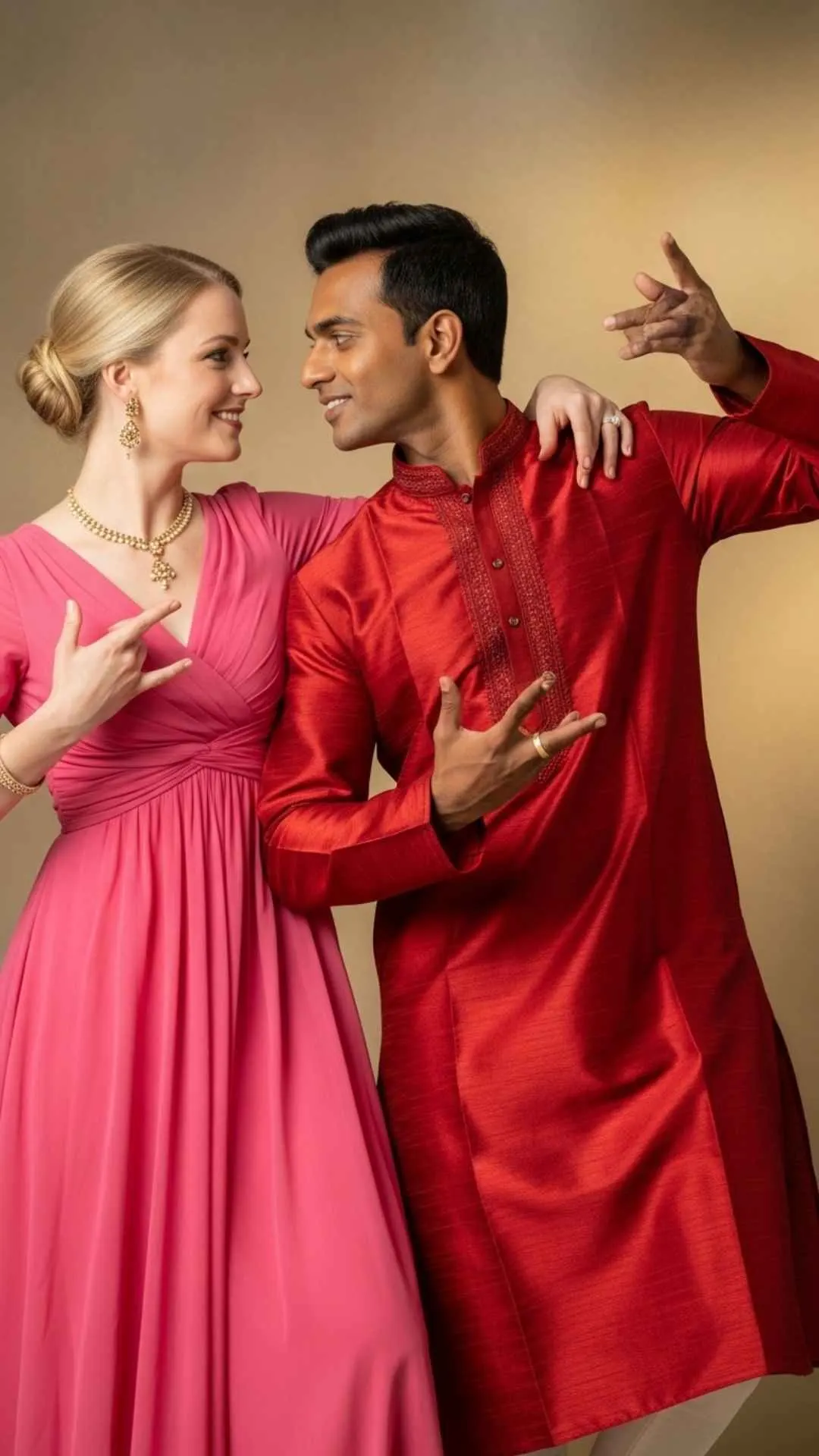 Traditional dance couple DP, graceful love profile picture, harmonious movement FB DP, cultural dance avatar